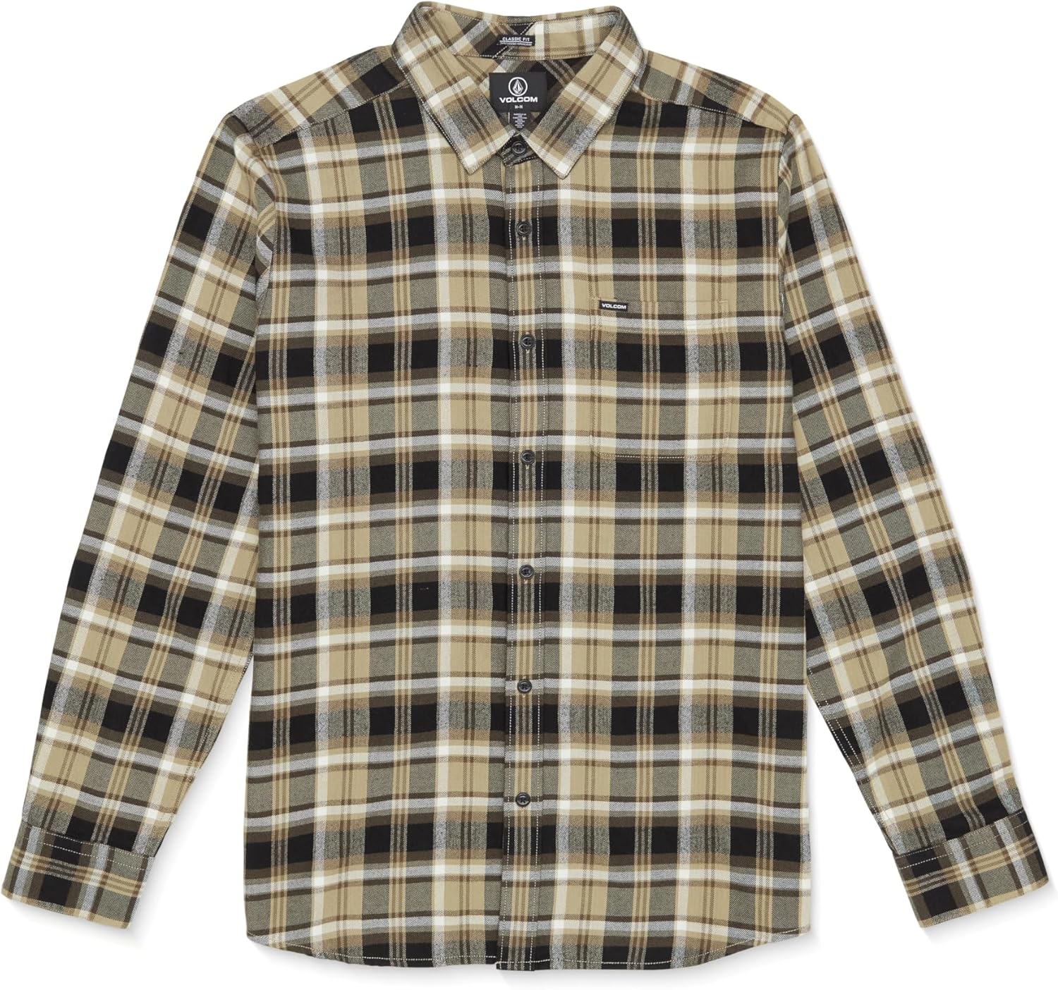 Volcom Mens Caden Plaid Long Sleeve Flannel Shirt