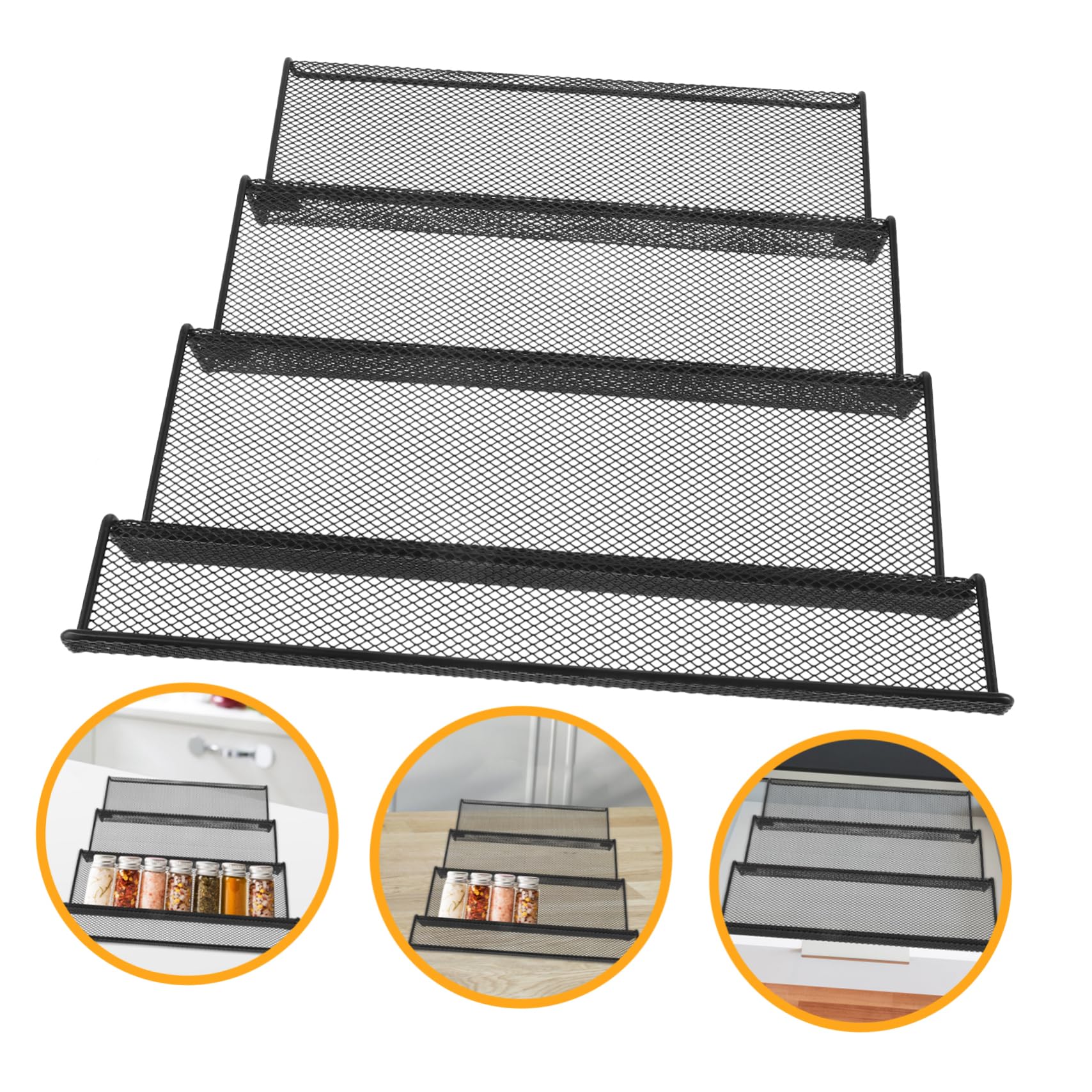 TOPBATHY Plateau À Épices Réutilisable Dans Le Tiroir Support À Épices Conception En Maille Ventilée Facile À Nettoyer Maintient La Fraîcheur