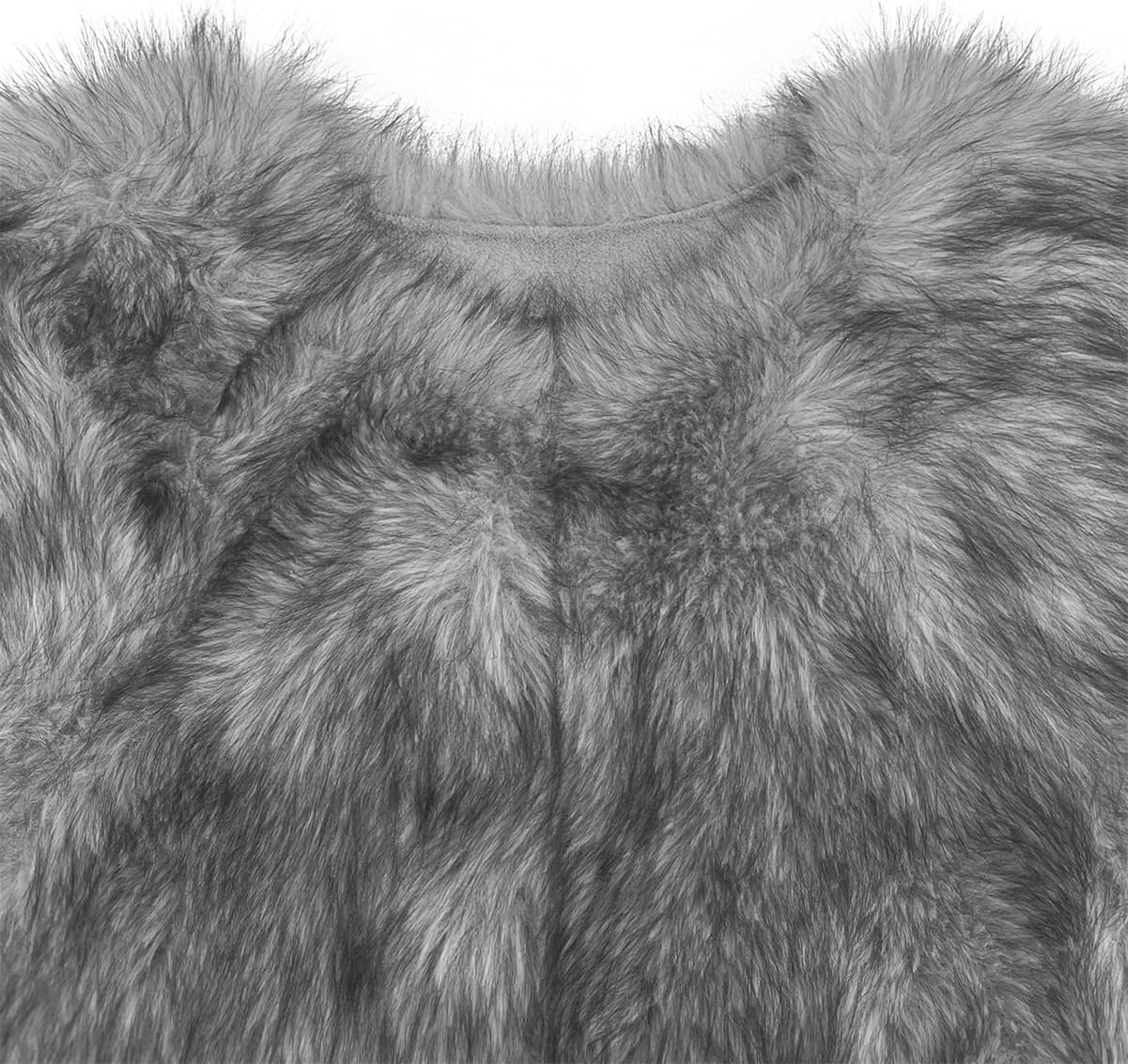 Women's Autumn Winter Sleeveless Faux Fur Open Front Cardigan Vest Coat Soft Waistcoat Jacket Outwear - Image 4