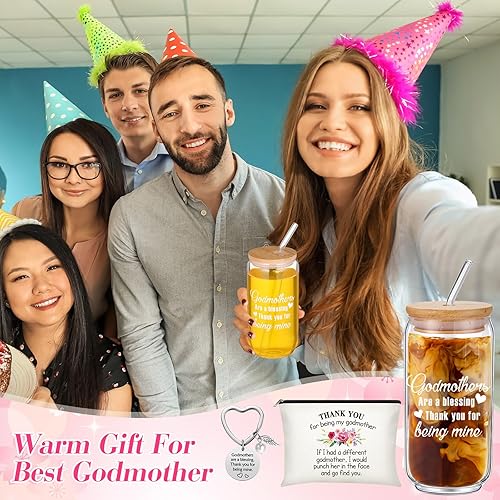 Miniatura 10 de Tioncy Juego de 3 piezas de regalo para tía para regalos de cumpleaños de Navidad, como una tía normal, pero más impresionante, taza de vidrio con