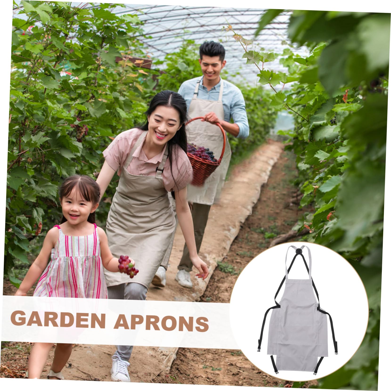 UKCOCO Delantal de Recolección Oxford para Jardinería Delantal para Verduras