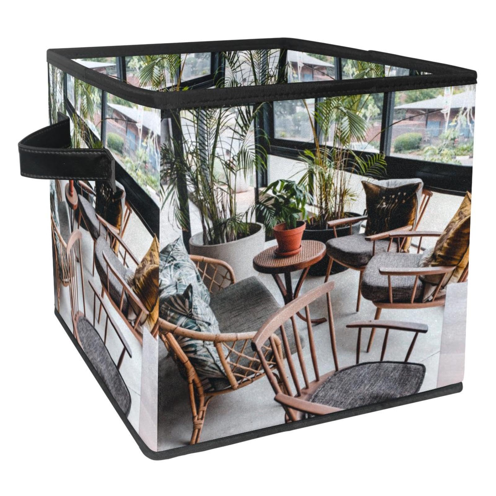Panier cube en tissu pour les jouets des enfants dans le salon confortable