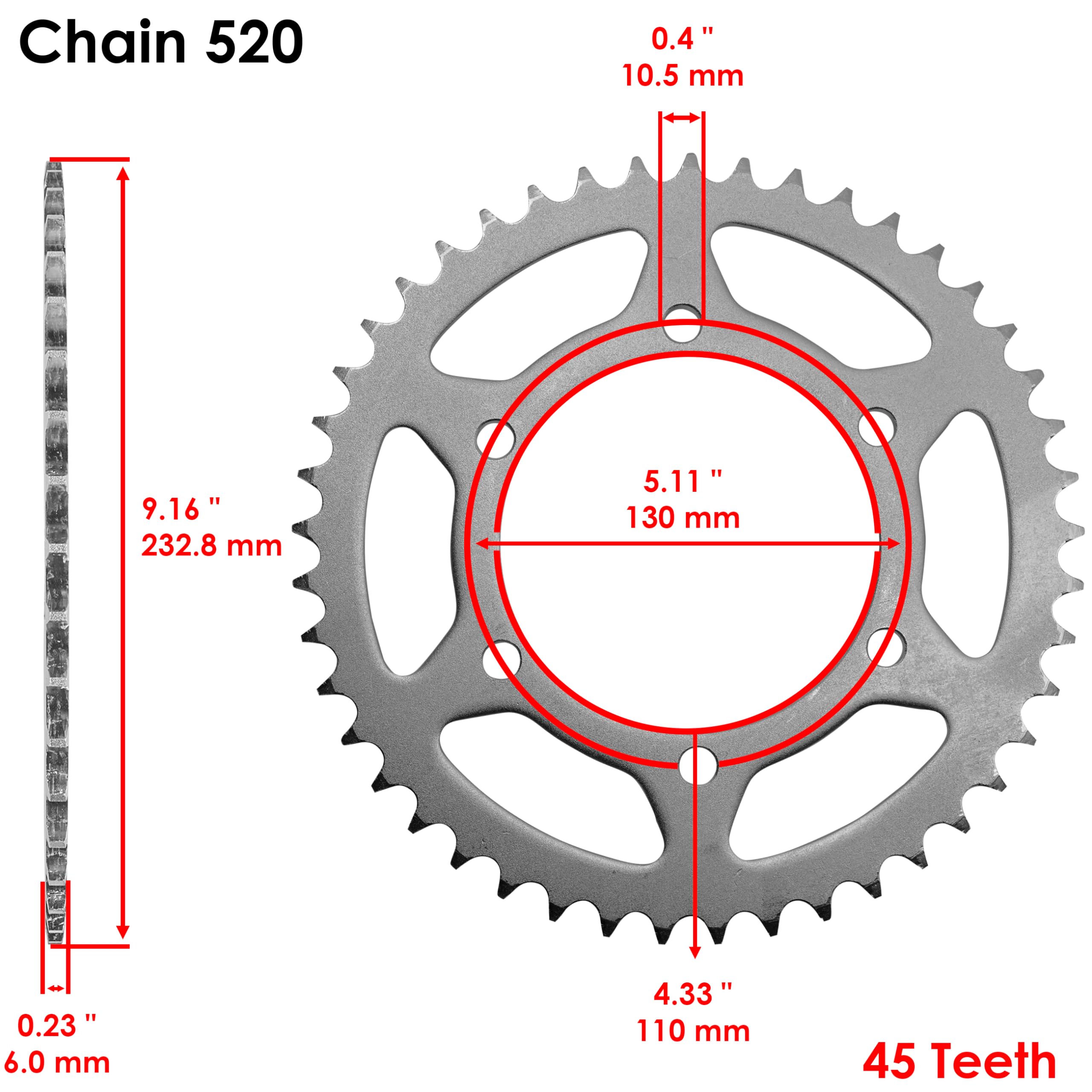 Caltric Front & Rear Sprocket Kit For Kawasaki Ninja 250R EX250F 1988-2007