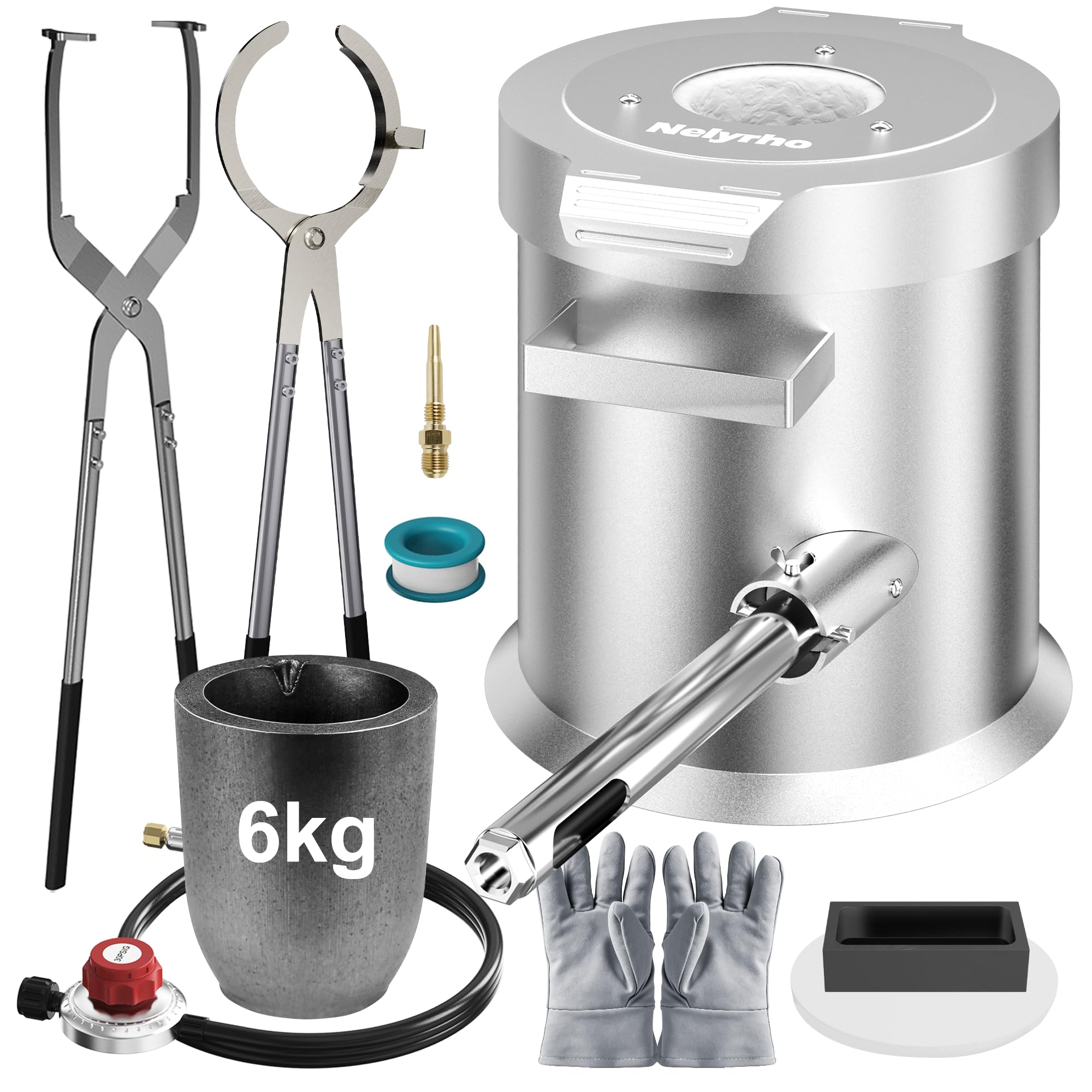 Nelyrho 6KG Propane Melting Furnace Kit