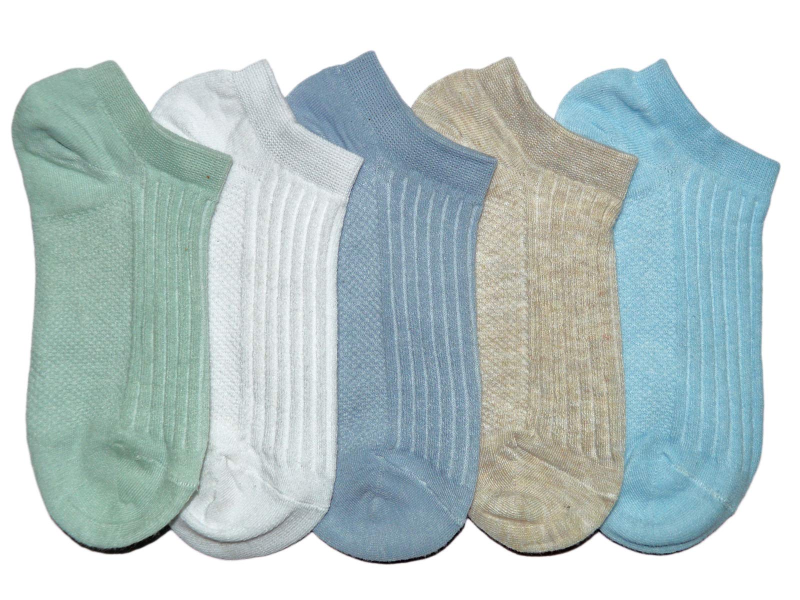Ankle length women/girls socks polka dot/Striped Socks/Pattren Designs (5 Pair) (Set2)-image-41