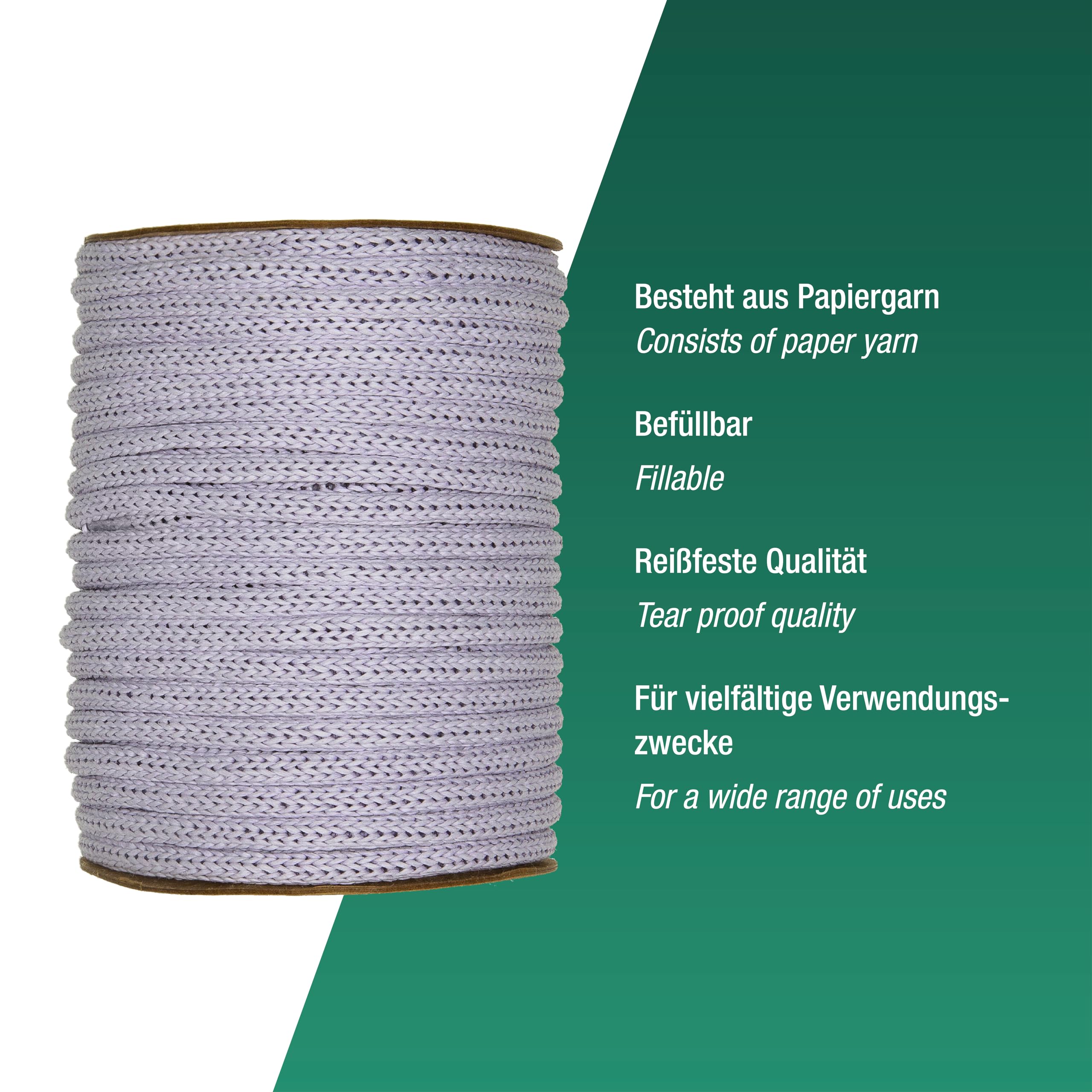 Halbach Seidenbänder Premium papieren gebreide slang, breedte: 4 mm, lengte: 30 m, slanggaren vulbaar en scheurvast, papiergaren voor naambordjes kinderkamer of om te knutselen, kleur: donkerblauw