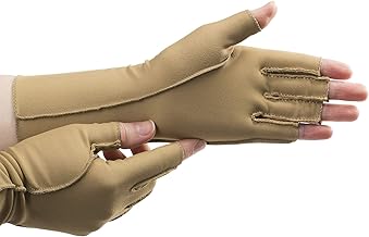 isotoner Women & Men Arthritis Compression Rheumatoid Pain Relief Gloves for joint support with Open/Full finger design