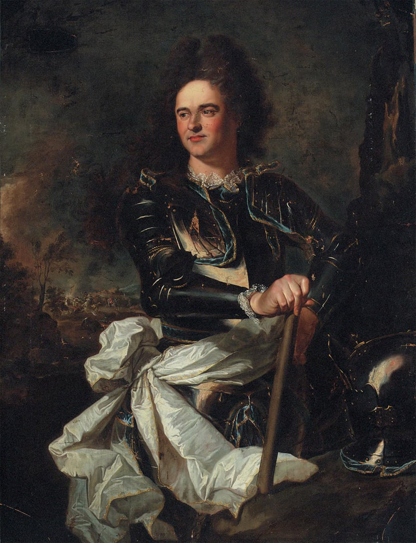 Artxlxxbn No Frame Famous Print Painting Colorful Art Print Portrait Of The Comte By Hyacinthe Rigaud Canvas Art Decorations For Home Decor 60X90cm