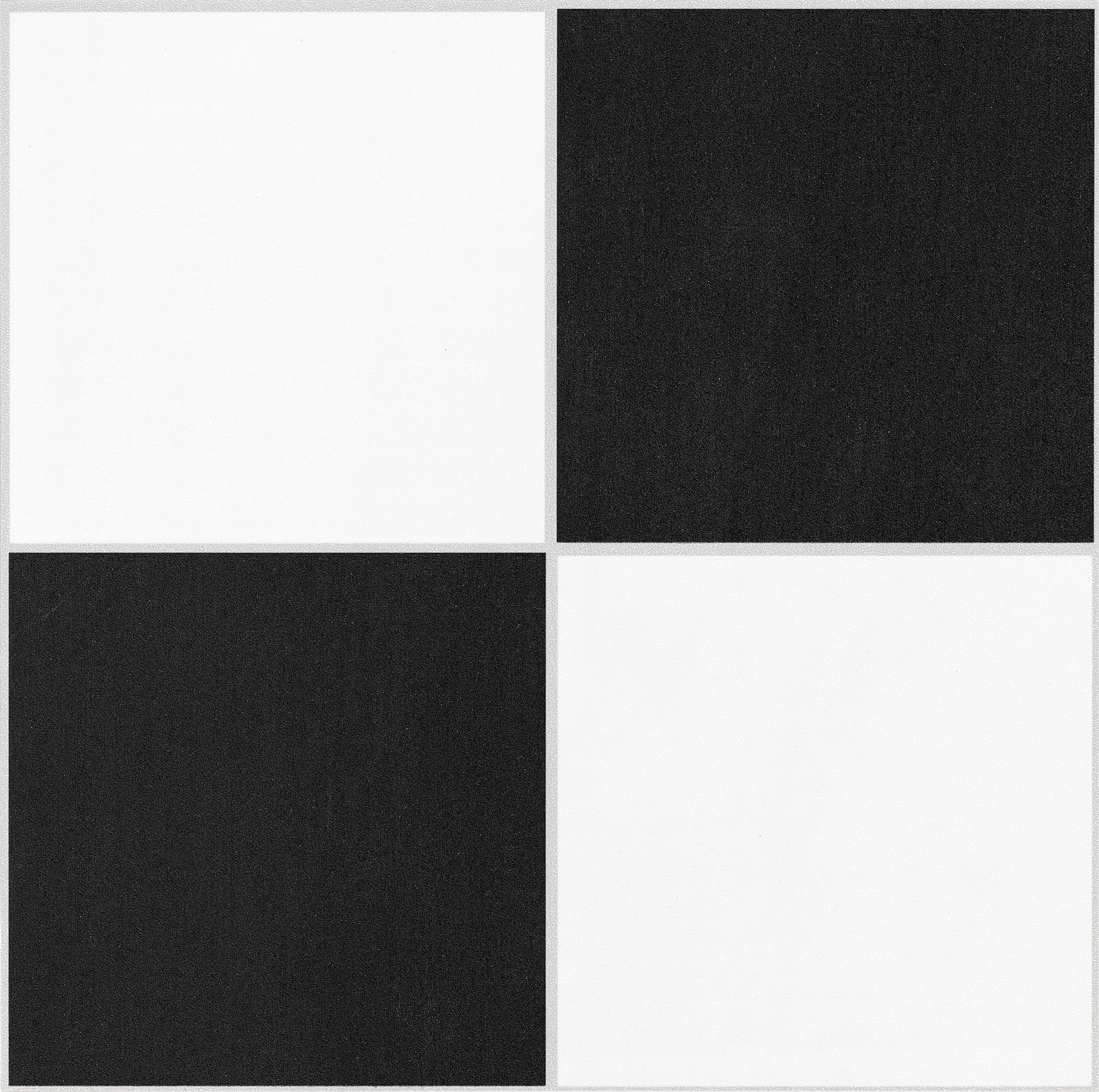 Homease Lot 50 carreaux sol autocollants PVC Antidérapant Imperméable Découpable Aspect carrelage Cuisine Salon Balcon Échiquier blanc mat 4,5 m²