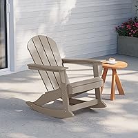 Vista 47 de WestinTrends Malibu Silla Mecedora Adirondack de Polietileno para Exteriores/Patio, Blanco