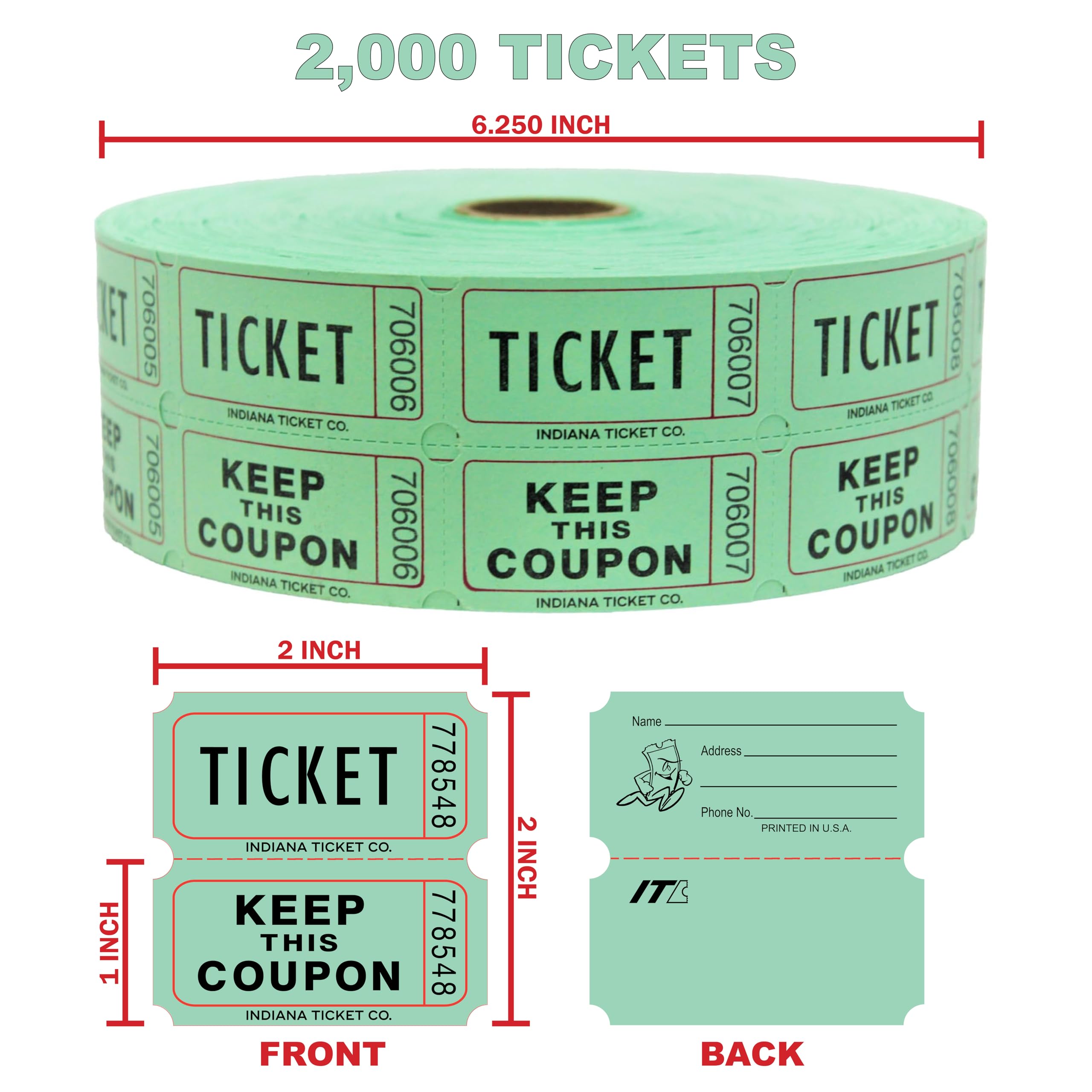 Tickets De Tombola Rouges 200 Pièces – Lot Papier Pour Fêtes, Concours, Activités Ludiques