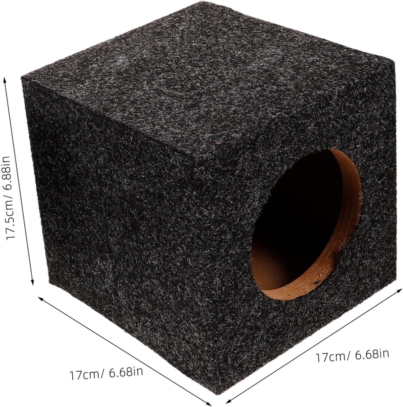 Car Audio Subwoofer Box Subwoofer Enclosure DIY Sub Box Sealed Carpeted Speaker Housing Enhance Bass Performance