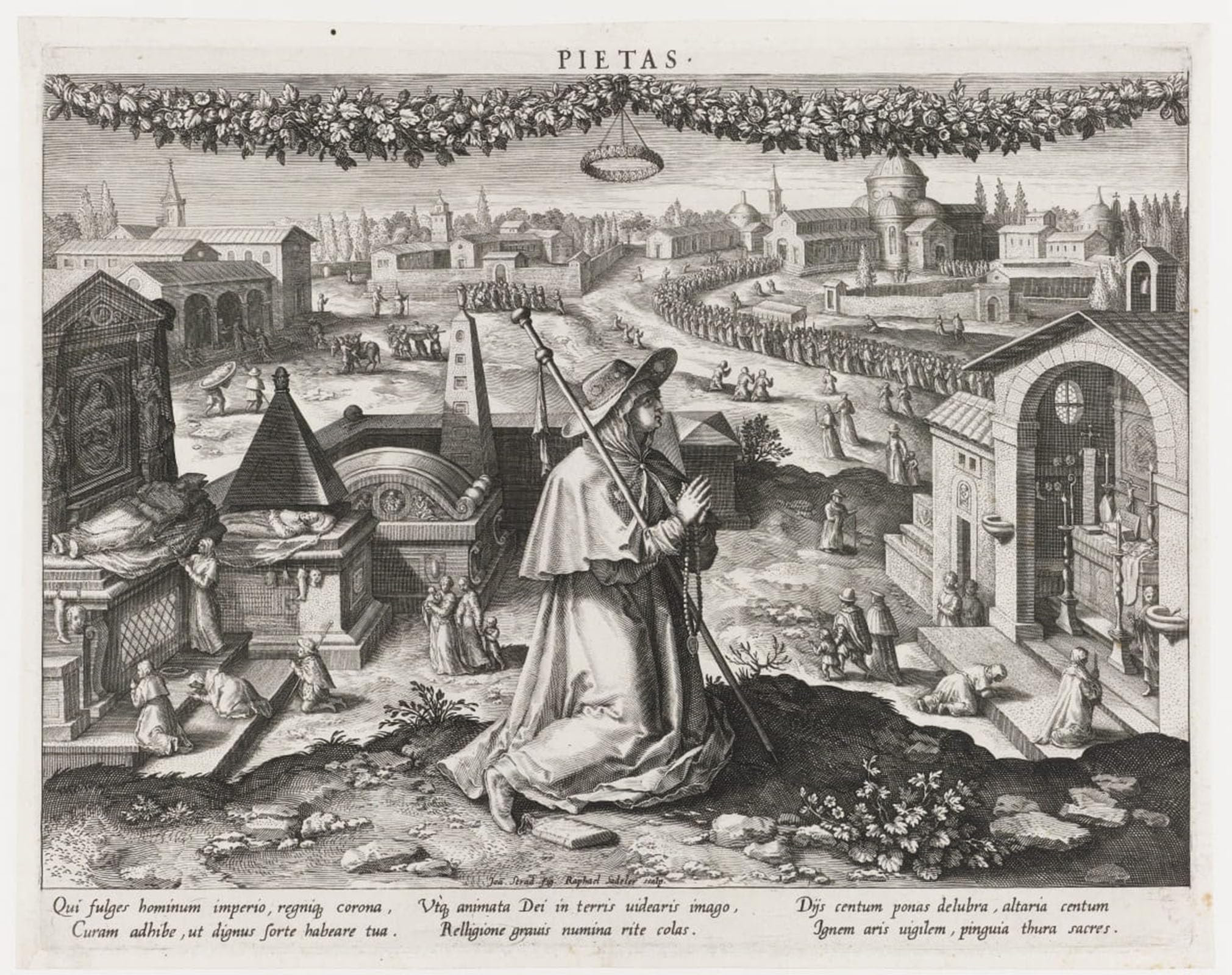 POSTERIIk Vintage Print Pop Art Landscape Artwork Cloelia Crosses the Tiber by Giulio Bonasone Art Prints for Office Home Decor 60x90cm