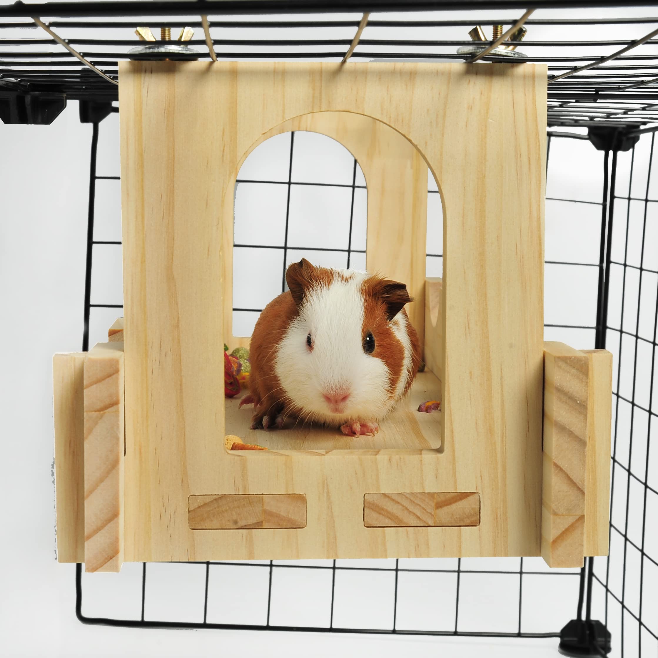 Holz-Hamster-Plattform Mit Ständer – Natürliches Spielzeug Für Hamster, Mäuse, Ratten & Chinchillas