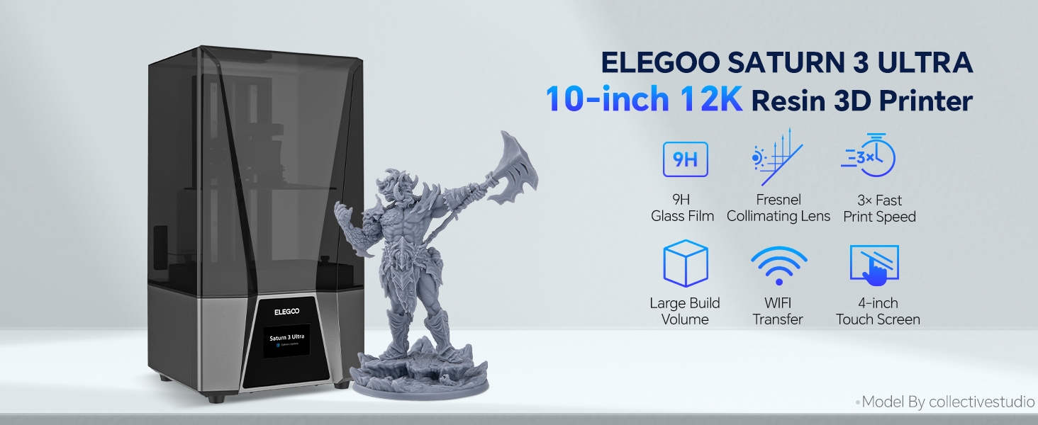 Amazon.com: ELEGOO Saturn 3 Ultra 12K MSLA 3D Printer with 10 