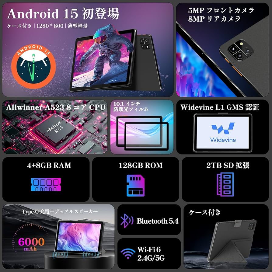 【タブレット 10インチ】Callsky Android 14 タブレット タブレット 10インチ】Callsky Android 14 タブレット 12