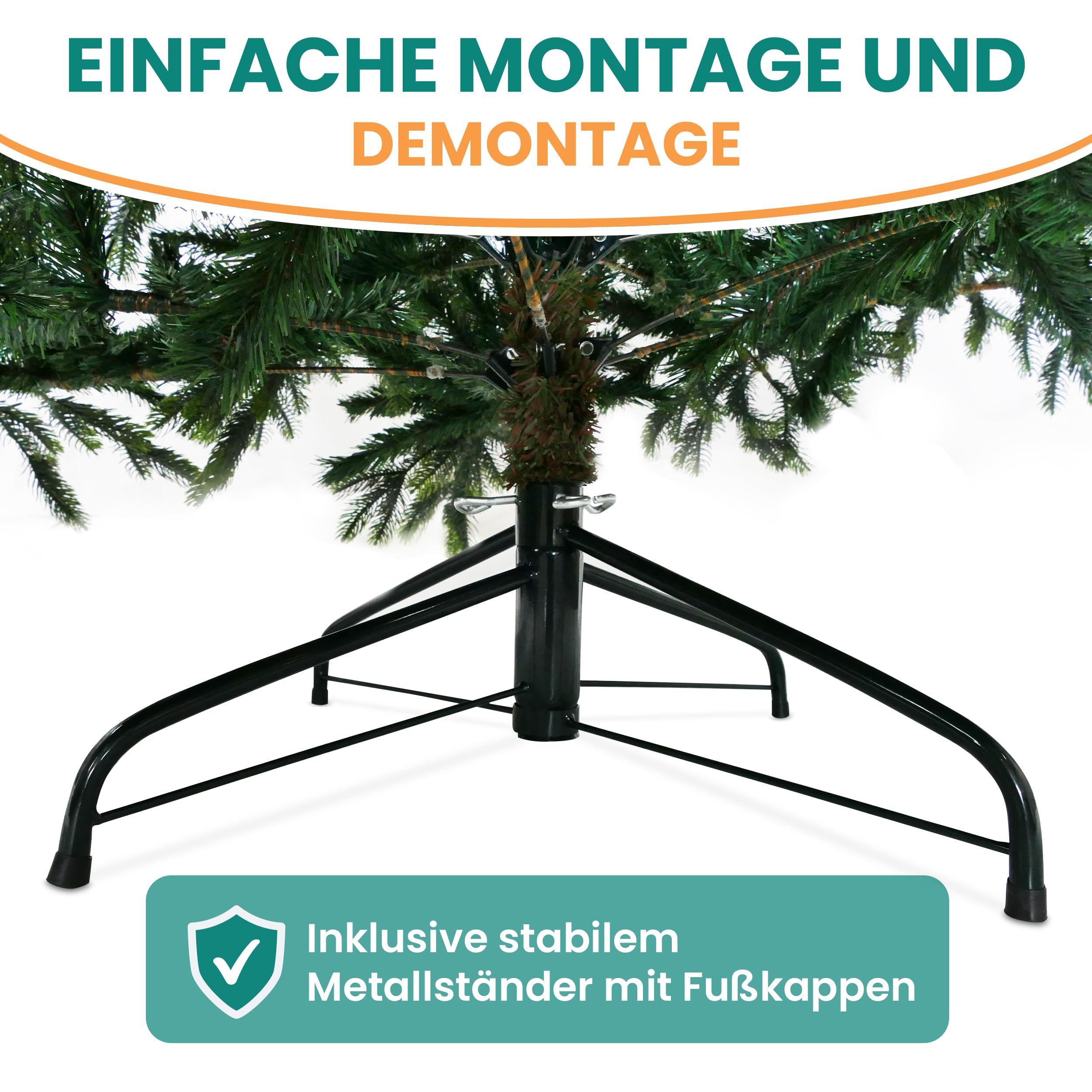 Arbre de Noël Artificiel épicéa 180 cm modèle BonTree mélange PE/PVC