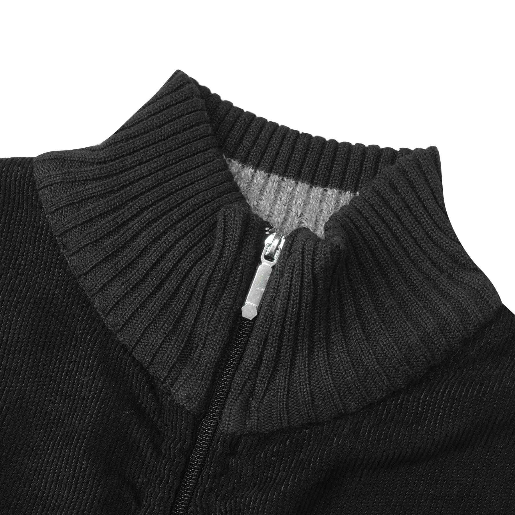 Allthemen Cárdigan de Punto Hombre con Cremallera Casual Suéter Cálido Cuello Alzado Sweaters Clásico Otoño Invierno