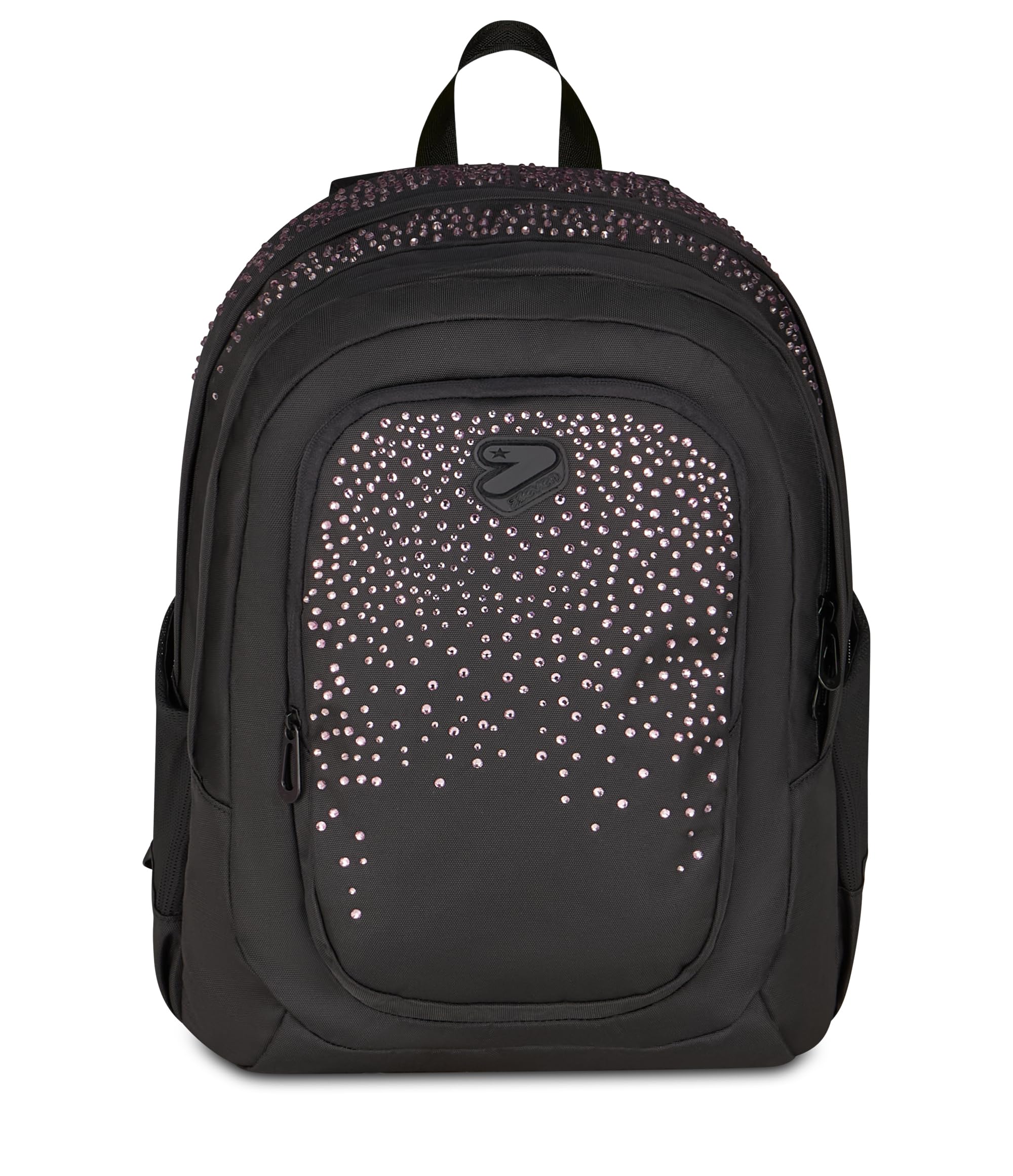 Seven Zaino Scuola Tech GlitzyCute, Nero e Viola, Porta Notebook, 29 Litri, Schienale Ergonomico, Spallacci Imbottiti, Bambina e Ragazza