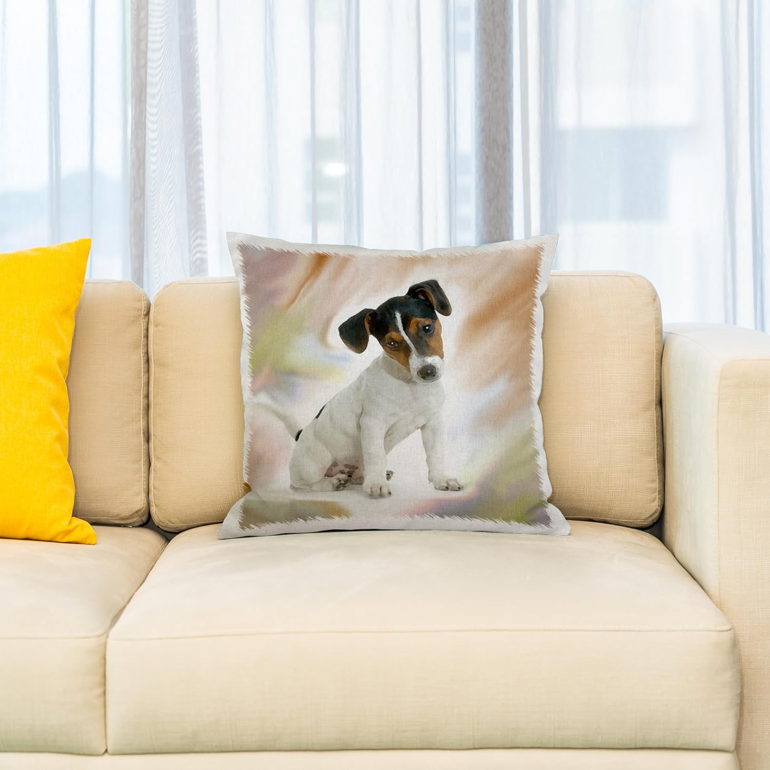3dRose pc_4236_1 Jack Russell Terrier-Pillow Case, 16 by 16"