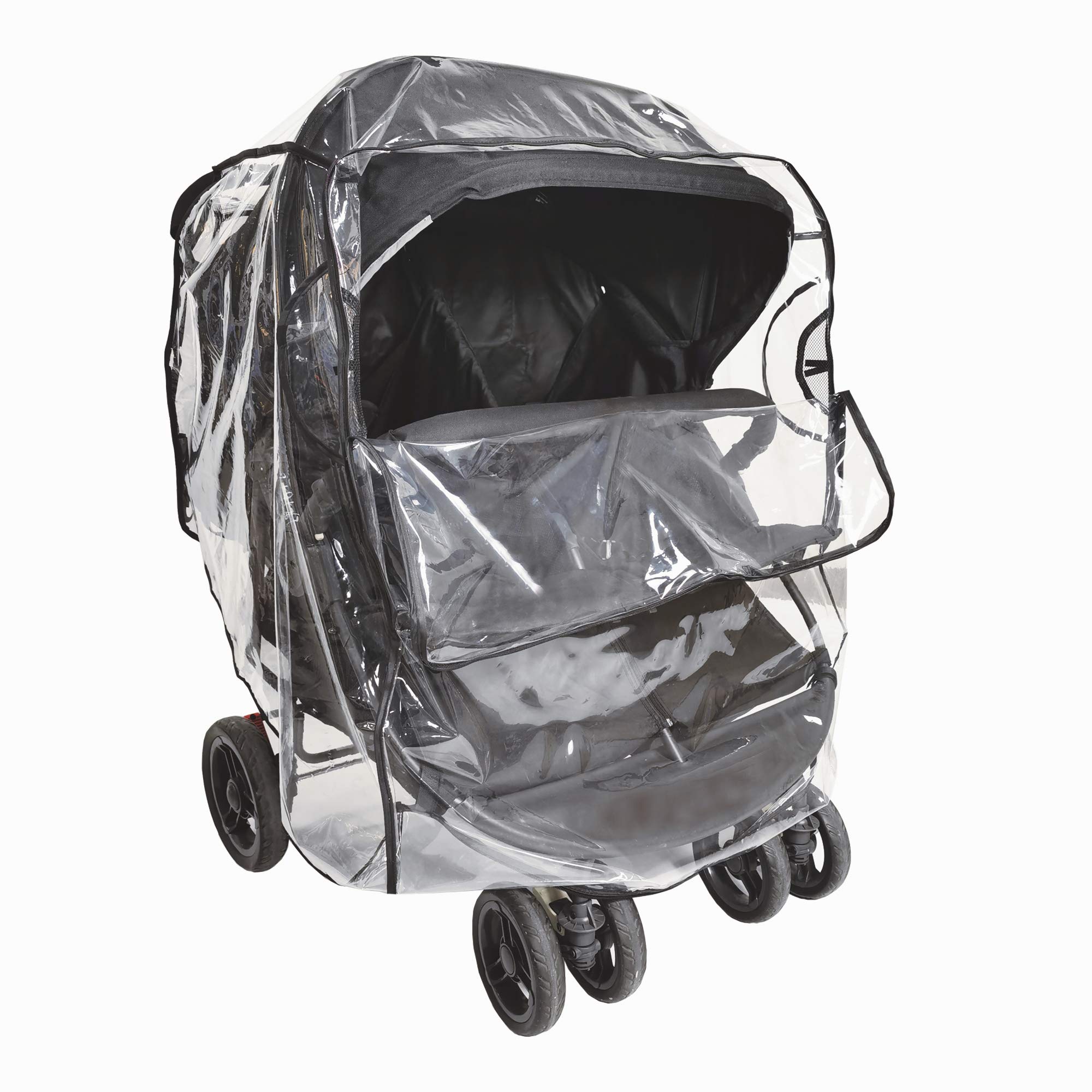 Ezkindheit Parapioggia universale per passeggino doppio / Carrozzina parapolvere antipioggia / accessori per carrozzine