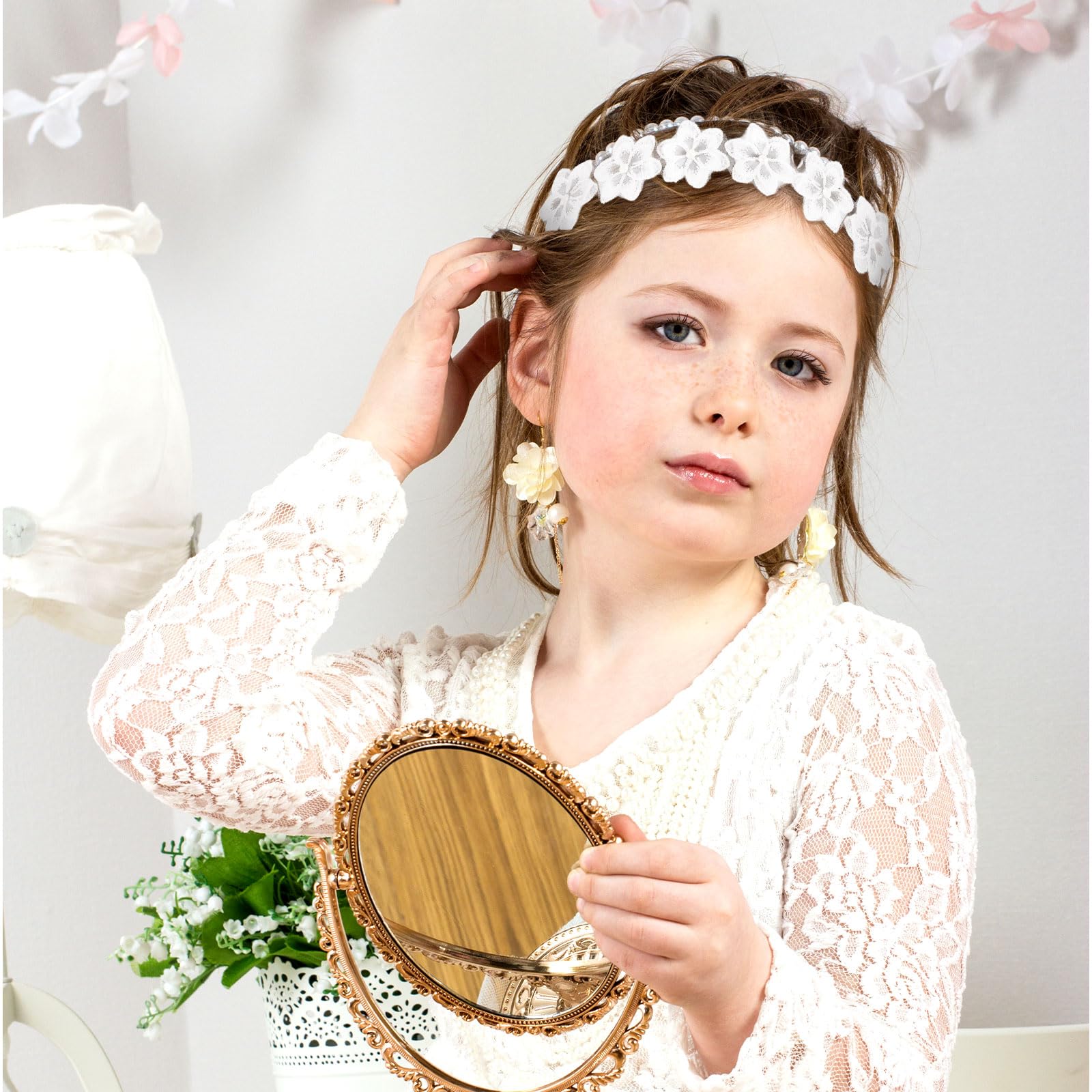 Nastro Pizzo Fiori Bianchi - Decorazione Per Abiti Sposa E Progetti DIY