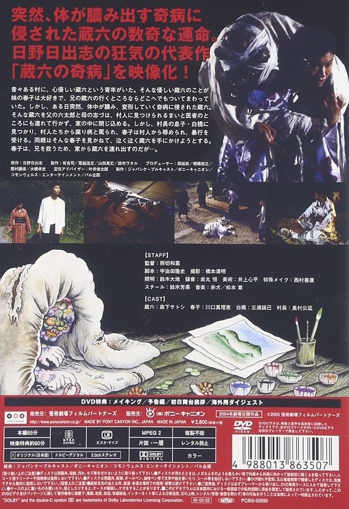 新品 日野日出志 怪奇劇場 DVD-BOX Amazon.co.jp: 日野日出志の怪奇劇場 爛れた家~蔵六の奇病より
