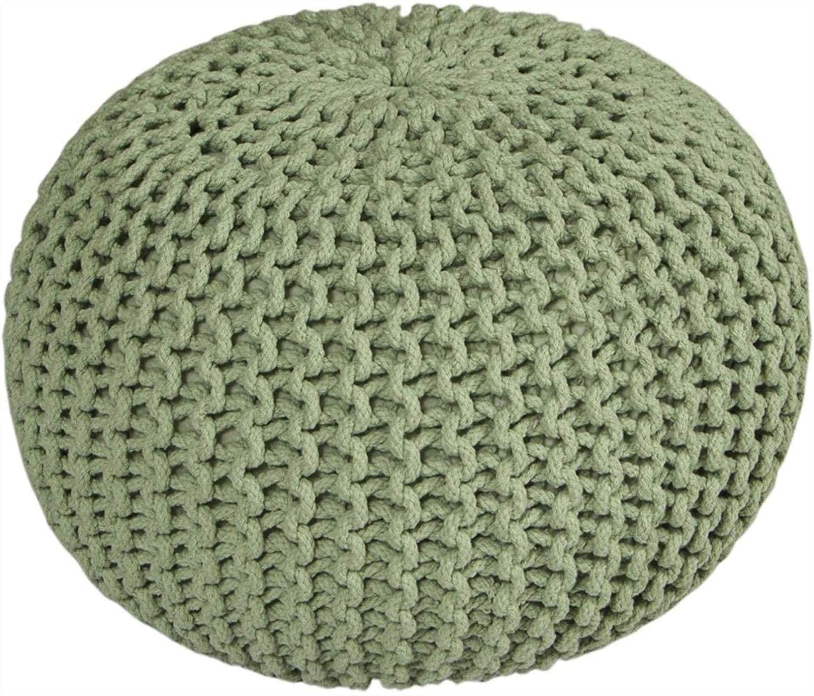 Repose-pieds en coton de qualité supérieure avec pouf tressé double fil