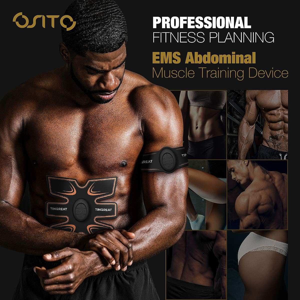 Up To 40% OFF Abs Stimulator Muscle Toner Abdominal Toning Belt EMS ABS Toner Body with 11 Modes 25 intensities Ab Muscle Trainer Wireless Portable Unisex Fitness for Abdomen/Arm/Leg Training Home Office Exercise