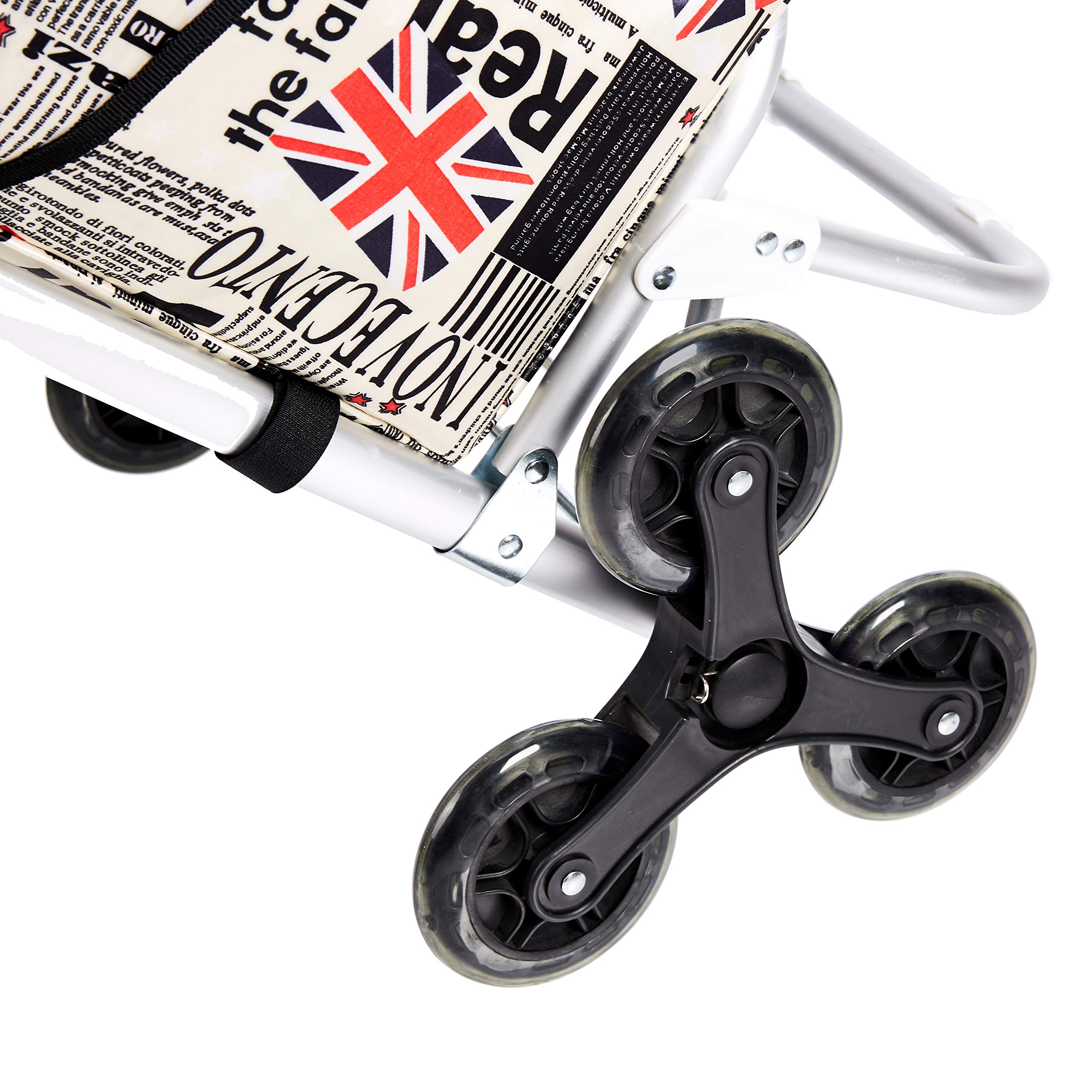 Buy Amazon Basics 6Wheel Shopping Trolley with Aluminium Handles, 50