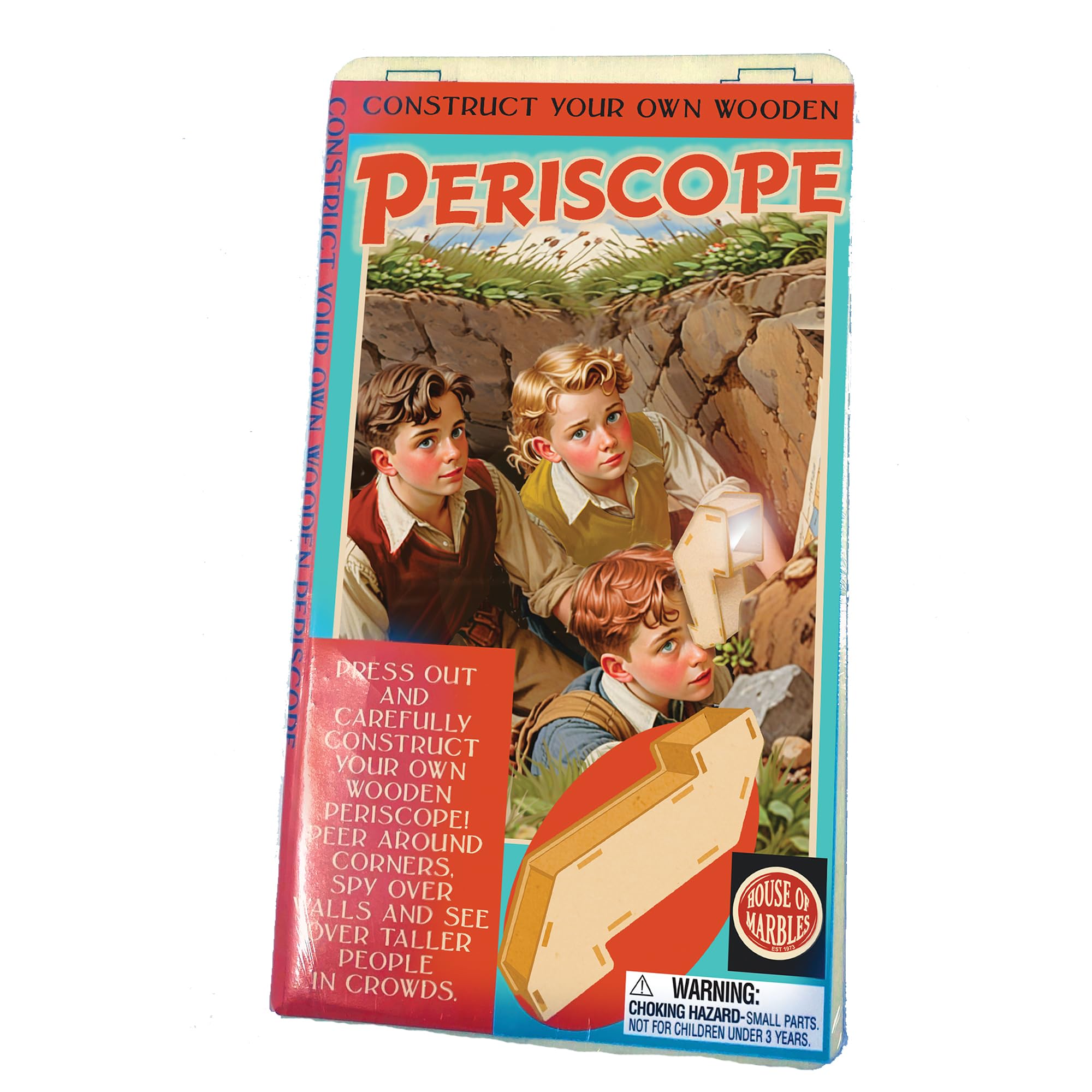 House of Marbles Wooden Periscope Construction Kit, Brown, Medium to Large - Image 3
