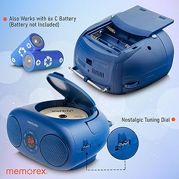 (未使用･未開封品)CD/MP3 PLYR W/AM/FM BLU Memorex MP3221 Am/fm Radio Cd-r/-rw Player Portable Boombox