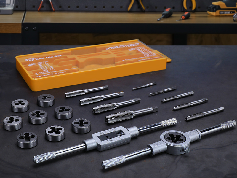 Hi-Spec Metric Tap and Die Set M3-M12 with Wrenches and Case for