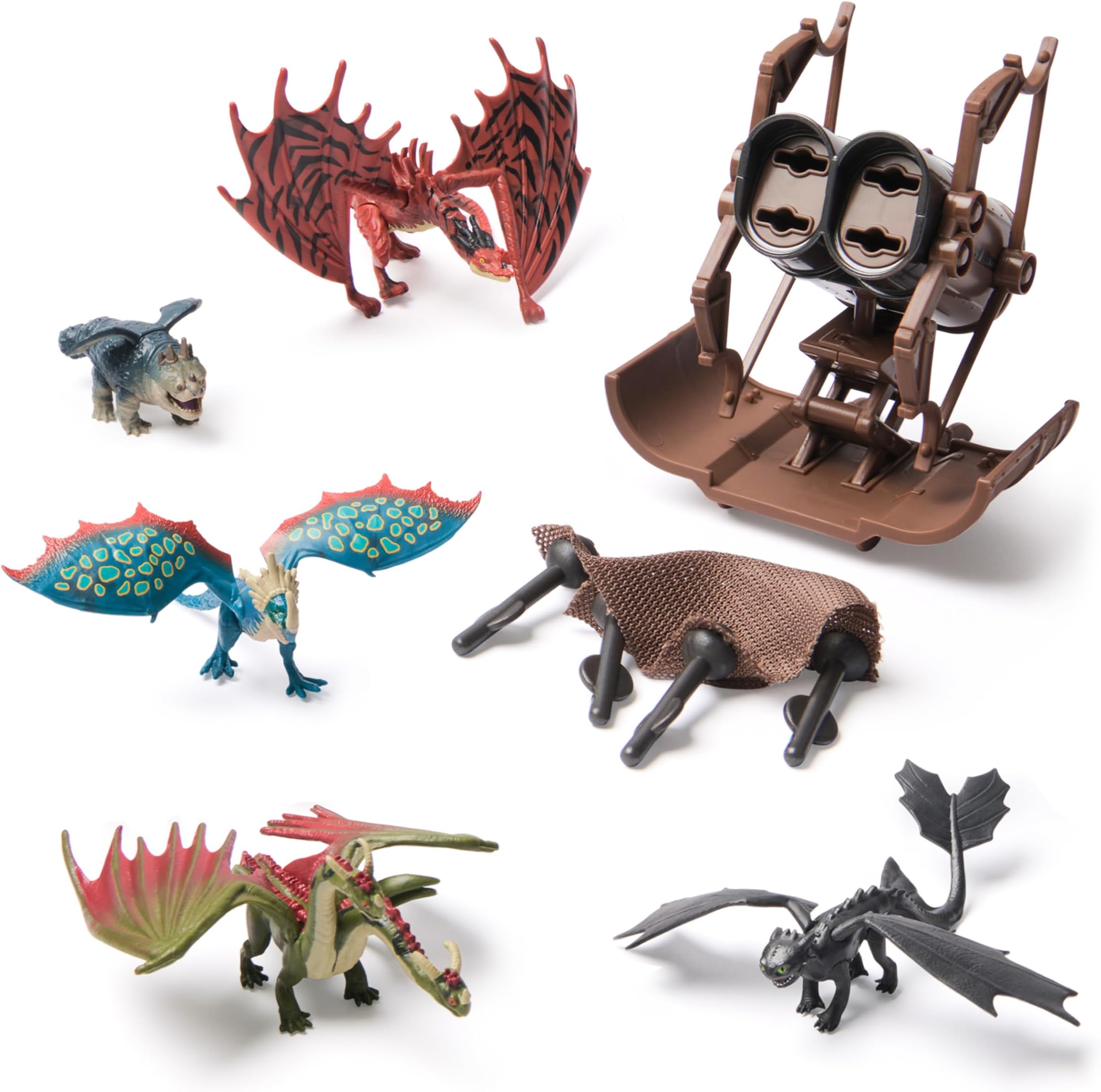 How to Train Your Dragon, 5-Pack Dragon Catcher Set with Hiccup’s Mangler Net Launcher, Kids Toys for Boys & Girls Ages 4 and up