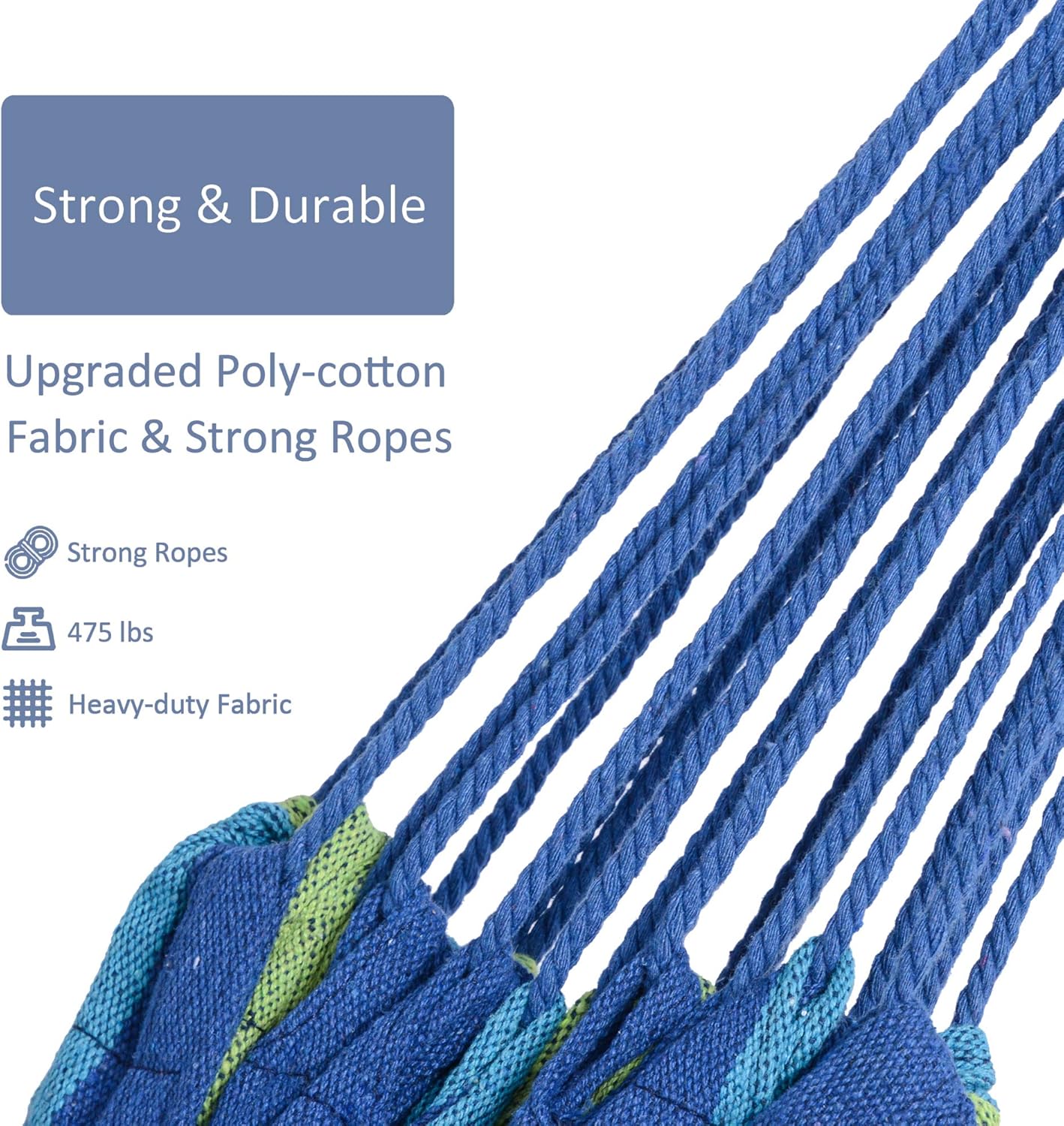 SUNCREAT 12ft Double Brazilian Wide Hammock Cotton Fabric Travel Camping Hammock with 2 Person for Indoor or Outdoor-Oasis : Garden & Outdoor