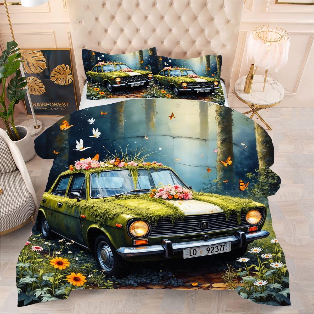 Couette 3D lavable en machine de dimensions 220x240 pour grand lit adulte