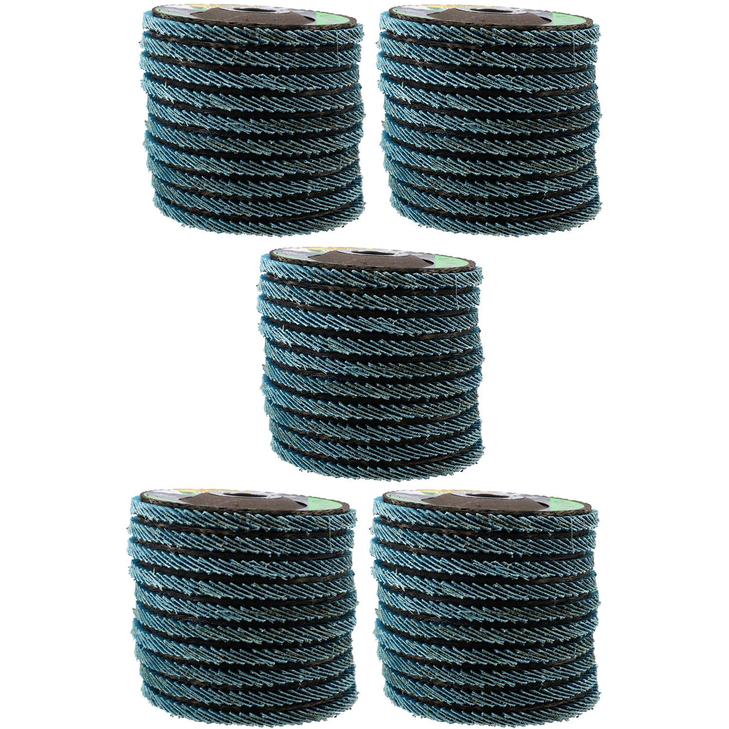 Ab Tools 40 Grit Zirconium Flap Discs For Sanding Grinding Removal 4-1/2” Grinder 50Pc