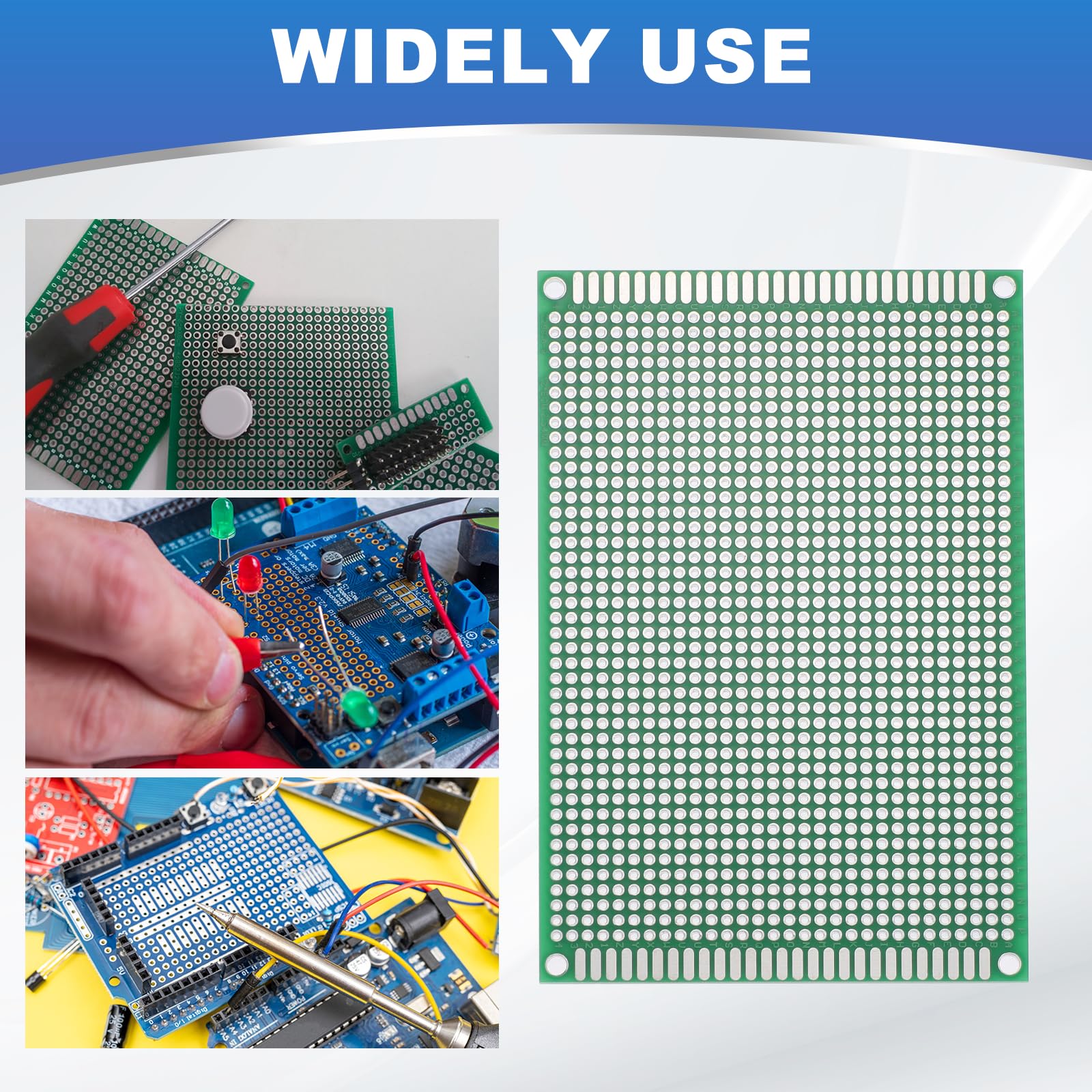 QUARKZMAN 4 Sztuk 120mm X 80mm Spawalna Zielona Płytka PCB Cyna Dwustronna Płyta Prototypowa Dla Elektroniki DIY Projekty Obwodów