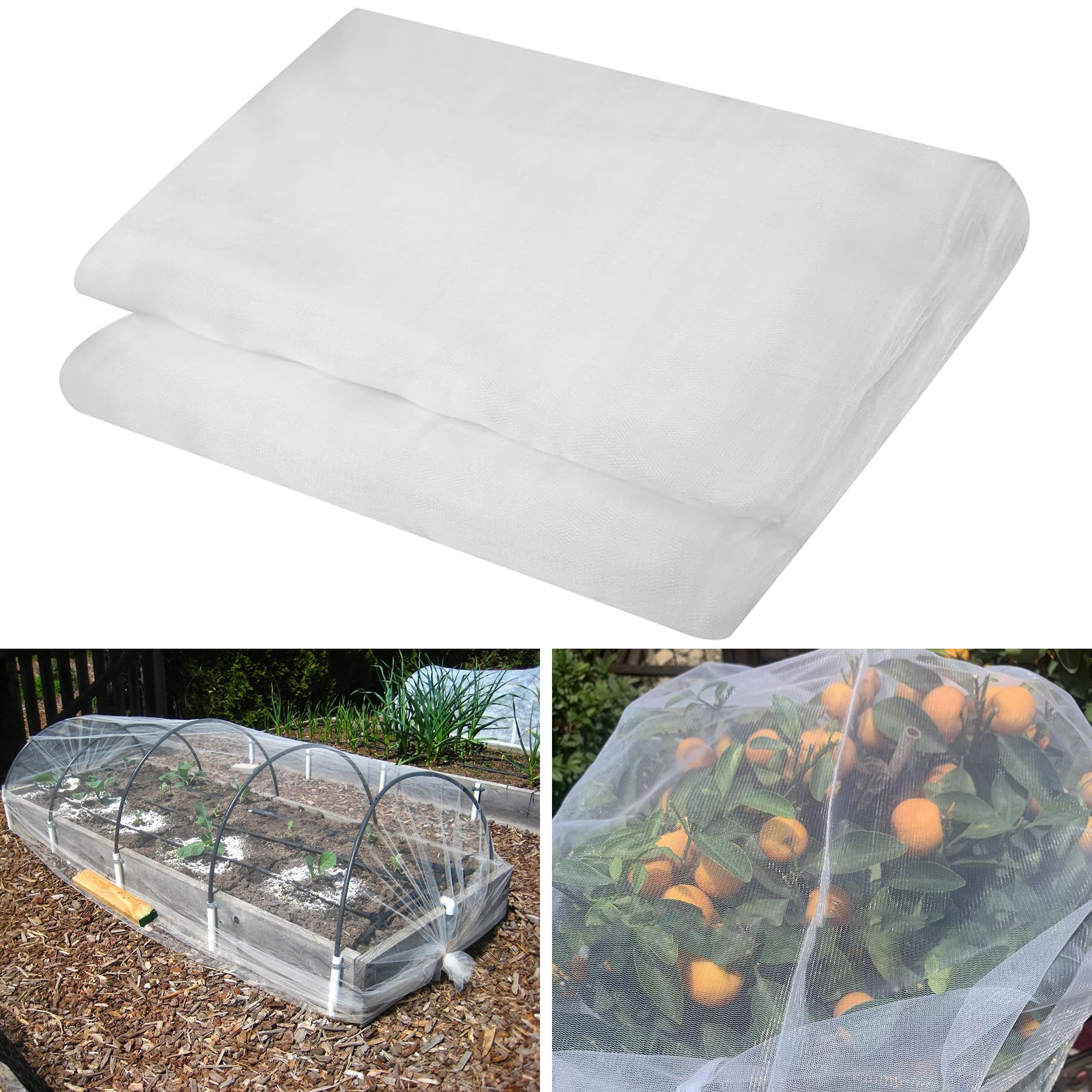TIYCNIY Garden Insect Netting, 3x5M Fine Mesh Netting for Vegetables Plants Fruits Flowers Crops Greenhouse, Anti Bird Butterfly Net Cover for Outdoor