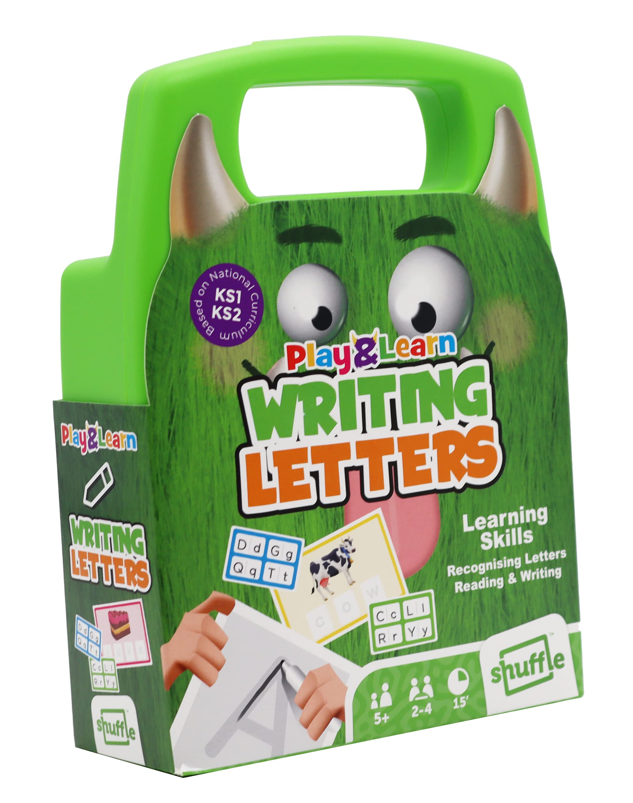 Amazon.com: Shuffle Play and Learn, Writing Letters, Reading & Writing  Skill Building, Teacher Approved, Great Gift for Kids Aged 5+ : Toys & Games