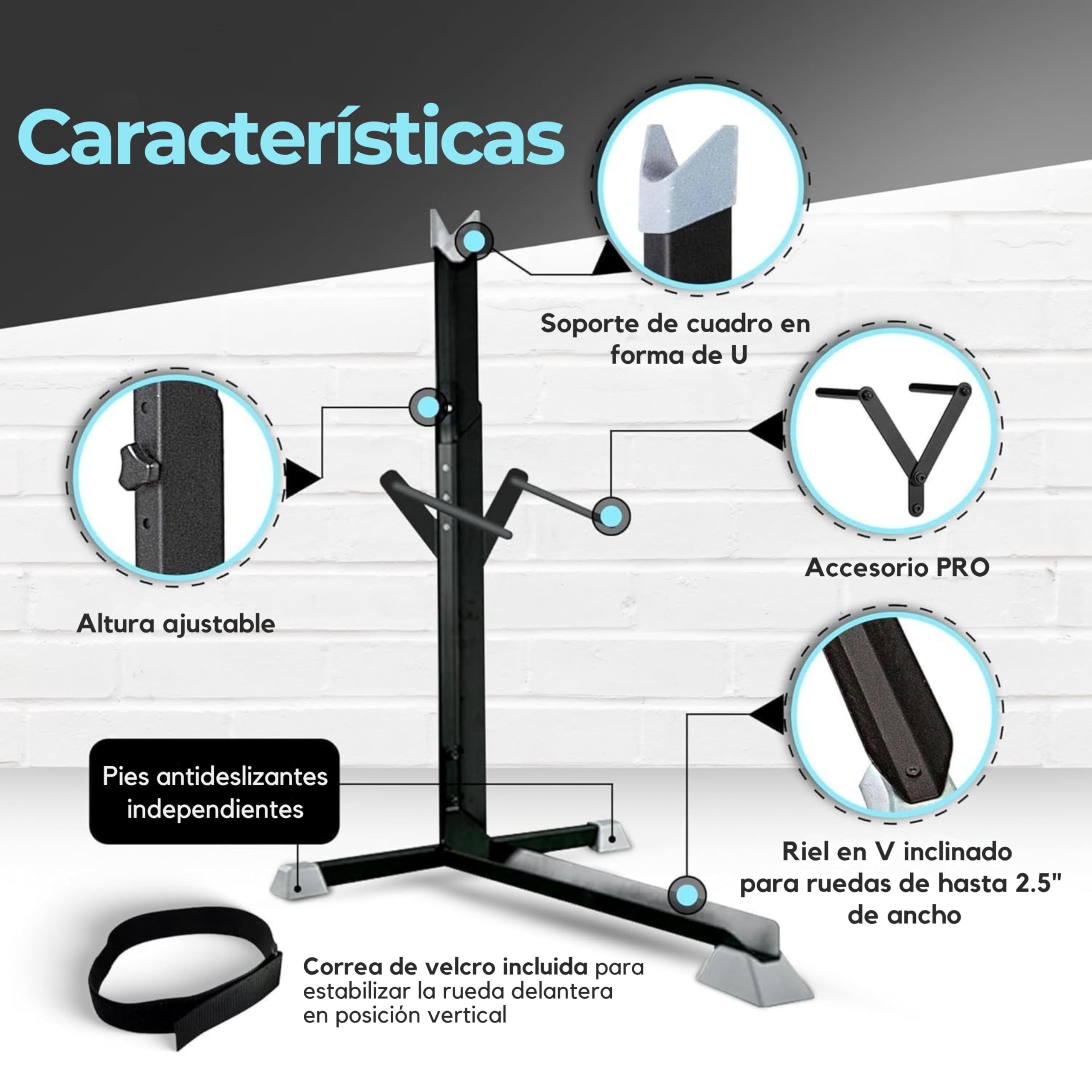Bike Nook Pro Soporte Vertical De Suelo Para Bicicletas Estante Almacenamiento Interior Garaje Compatible Con Guardabarros Y Cestas Sin Taladros