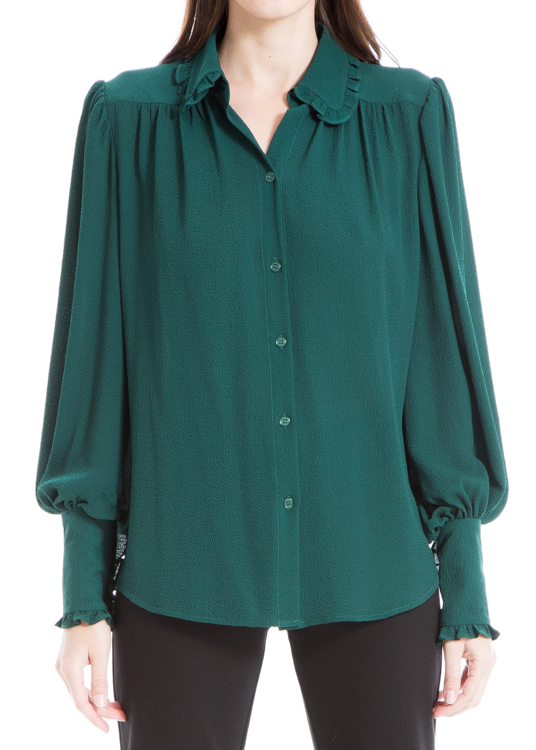 Max StudioWomen's Long Sleeve Button Down Shirt