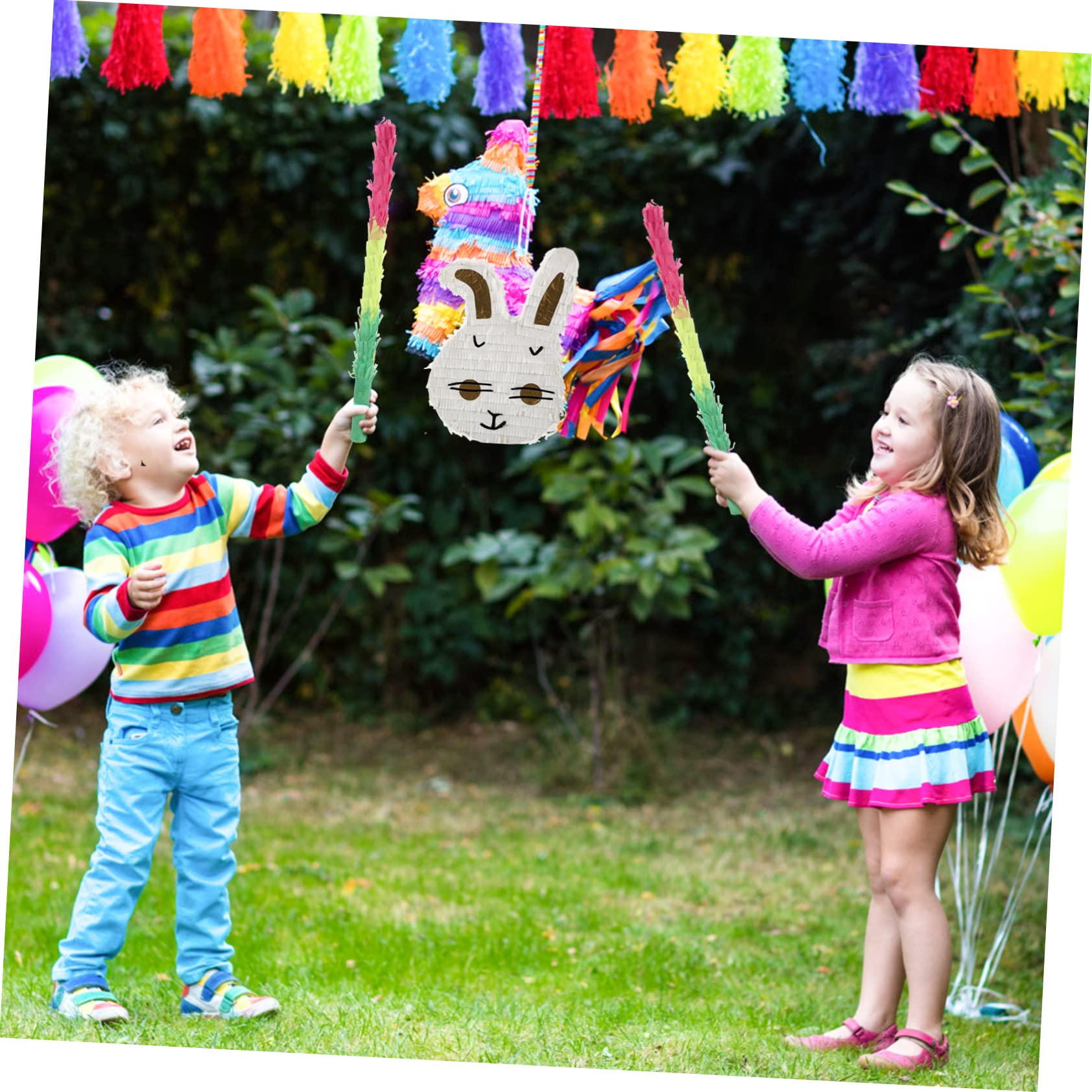Set Di Bastoncini Colorati Per Pignatta Maschere Per Occhi Accessori Per Feste Di Carnevale Giochi Per Feste Di Compleanno Per Bambini