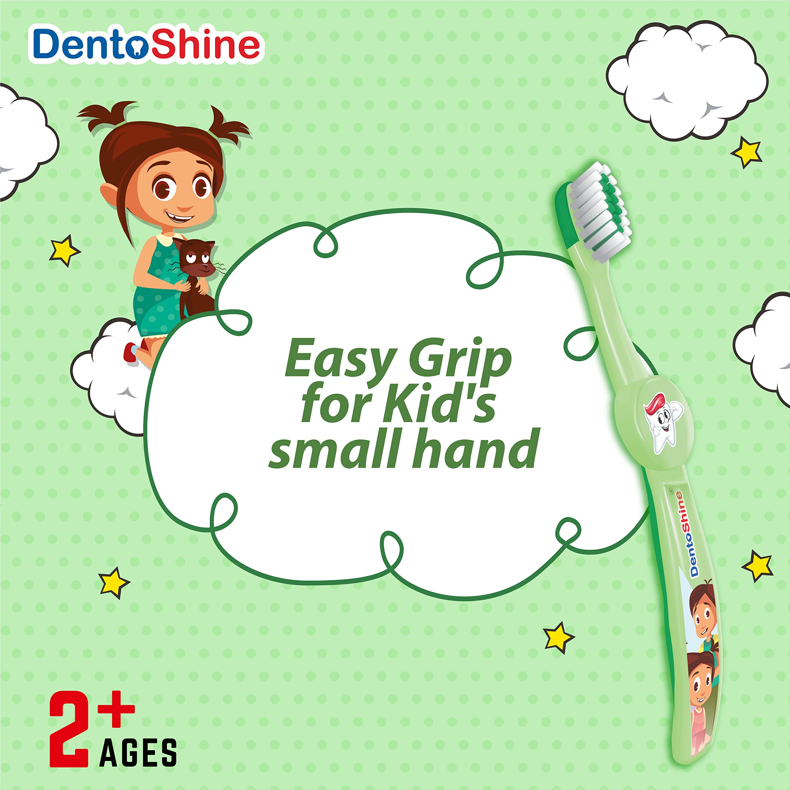 DentoShine Gel Toothpaste for Kids | Pack of 3 Flavors (Strawberry, Mango & Bubblegum (fun pack), 80g each) | IDA Accepted | Ages 2+ 3