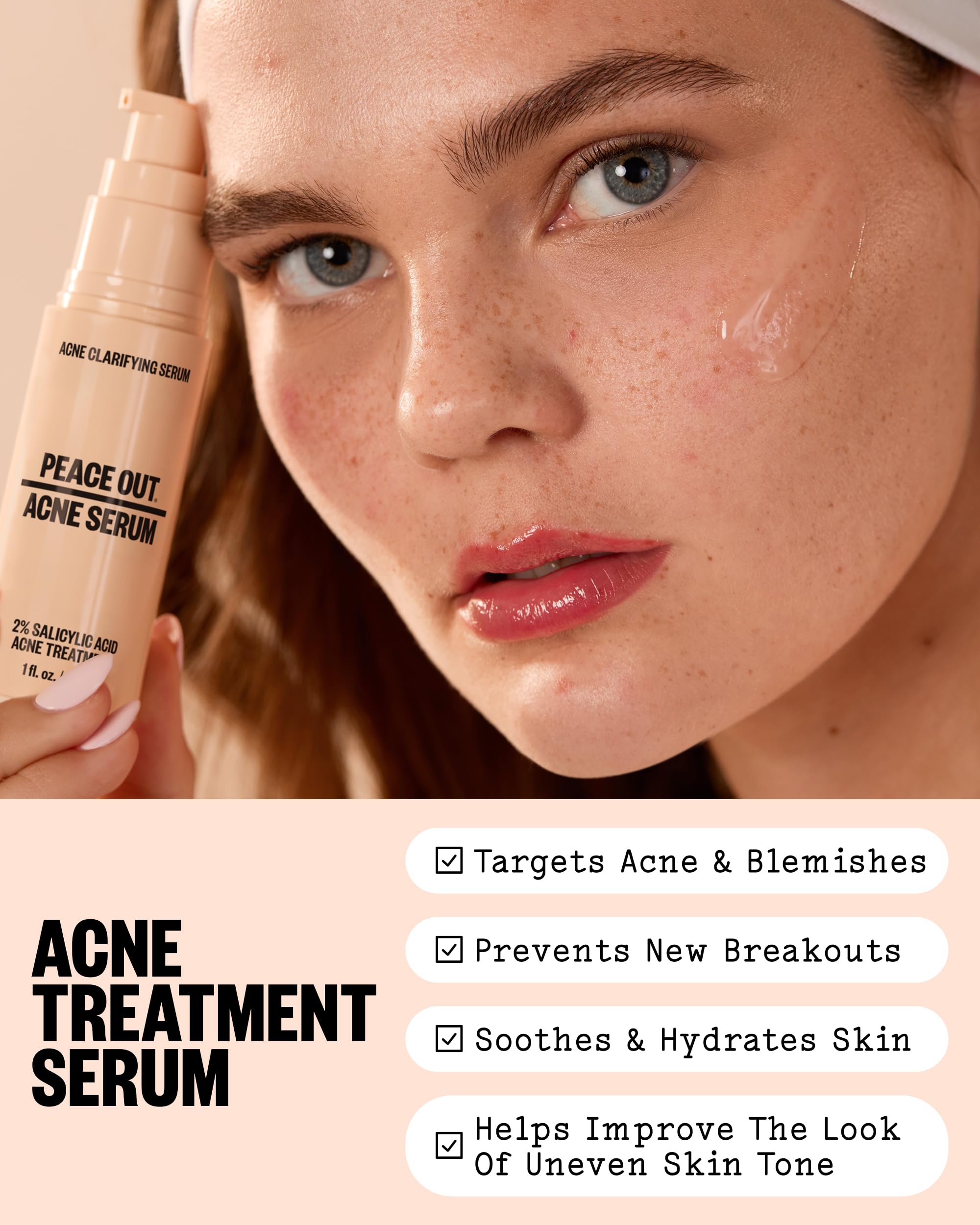 PEACE OUT Acne Face Serum with 2% Salicylic Acid
