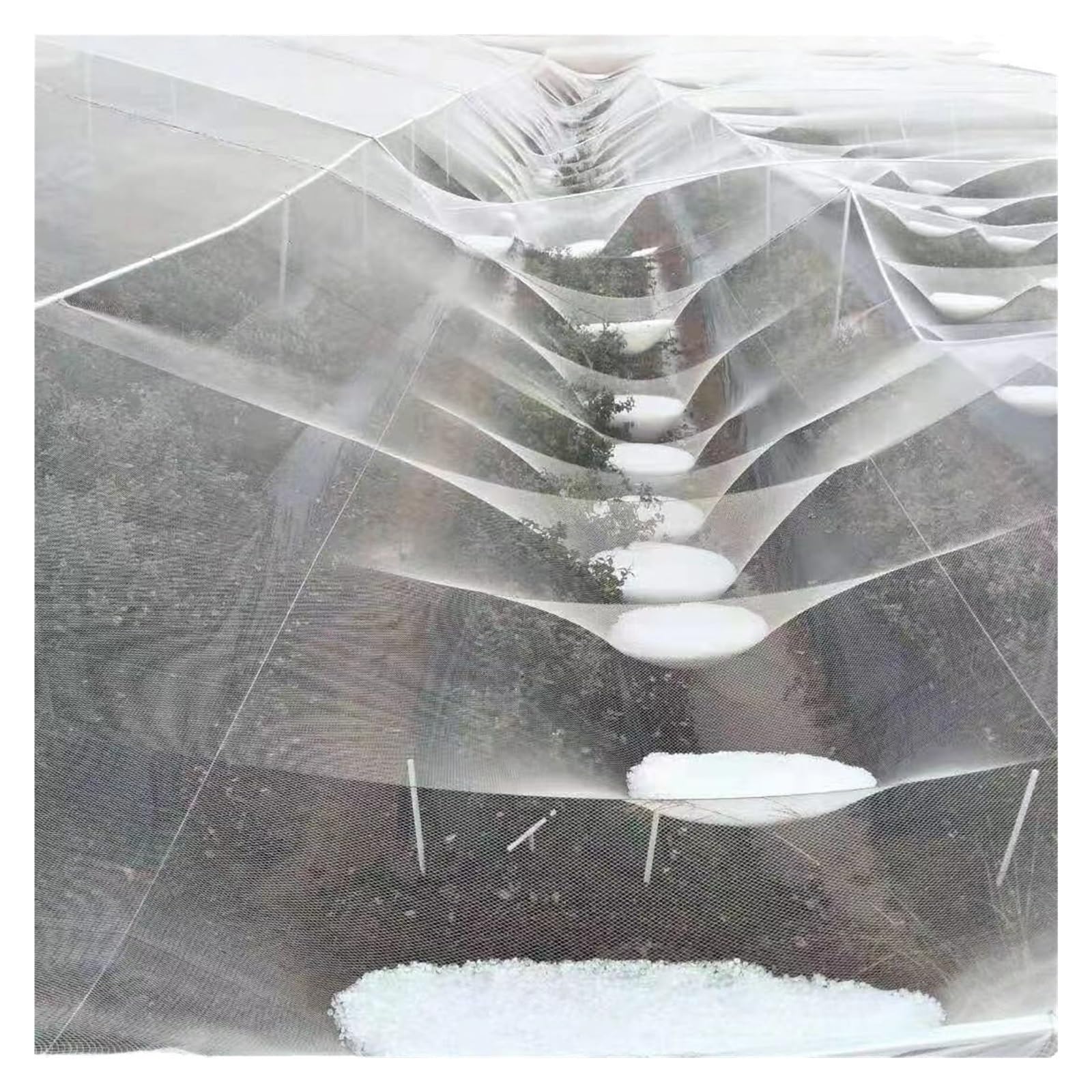 Hailfor Gar Plantas y cultivos de cama elevada Protección contra granizo para frutas, veterinarios, flores, malla de granizo (16 x 20 m)