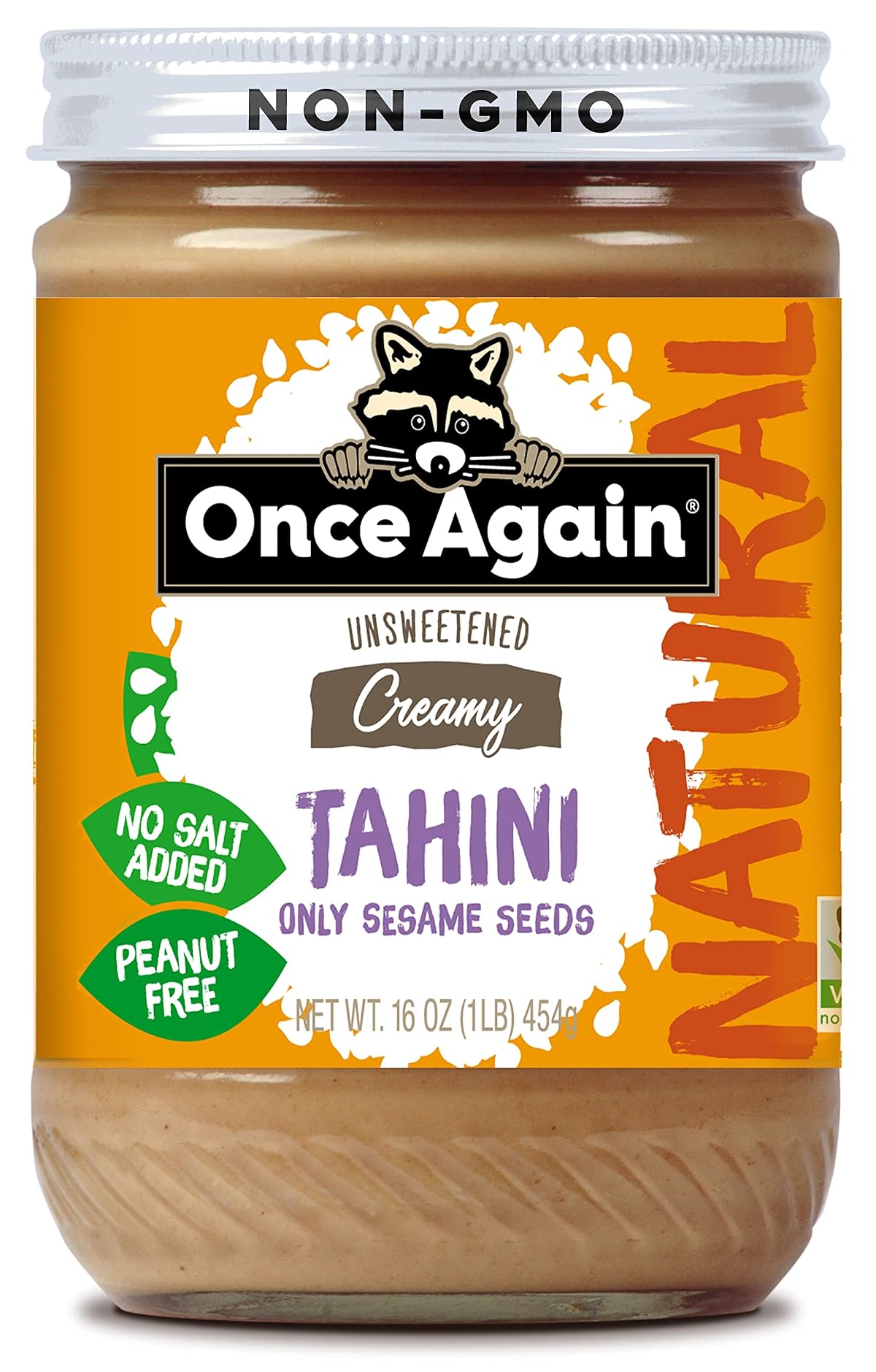 Once Again Natural Sesame Tahini, 16 oz