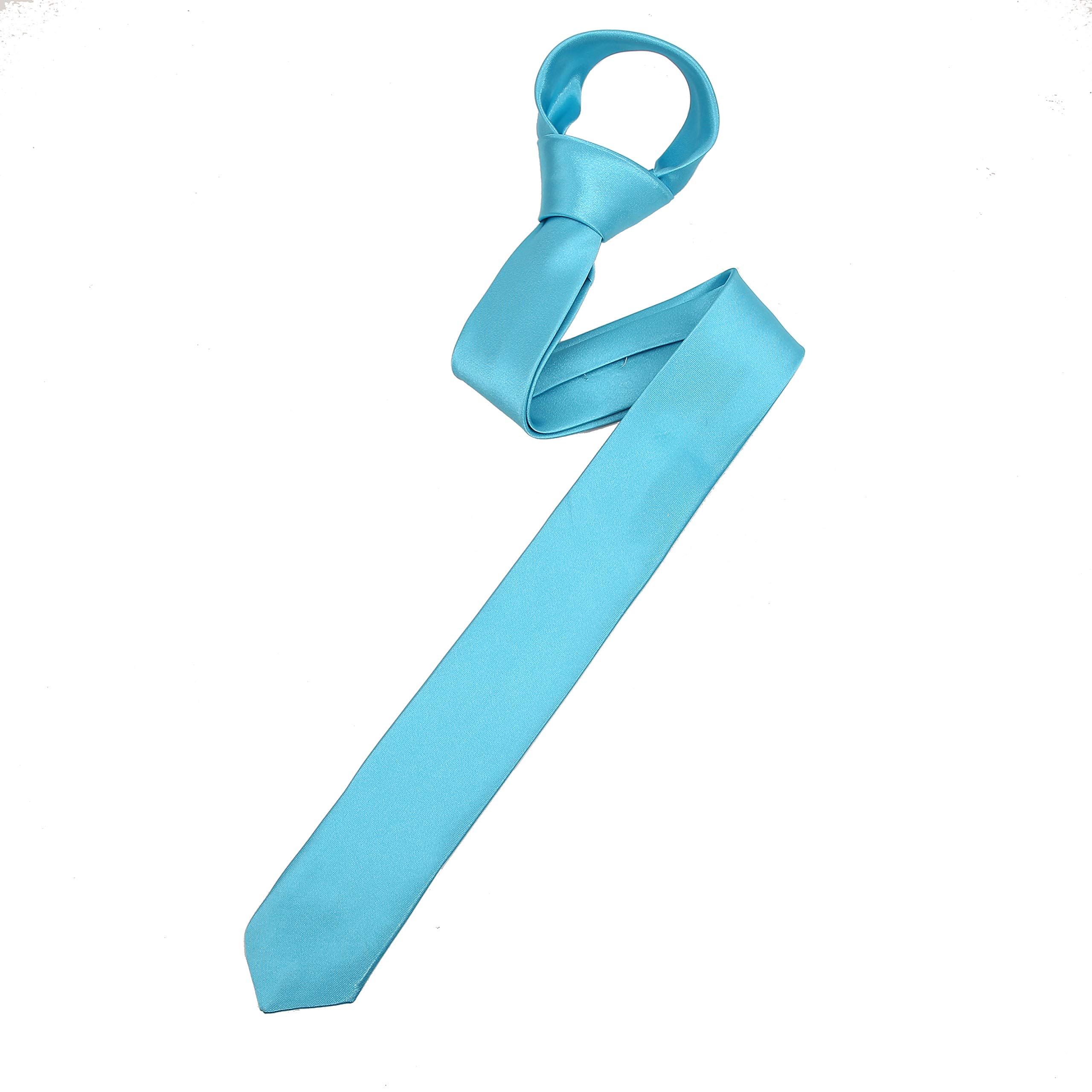 The Tie Company Men's Turquoise The Tie Co™ Slim 4.5Cm Plain Satin Tie (Turquoise)