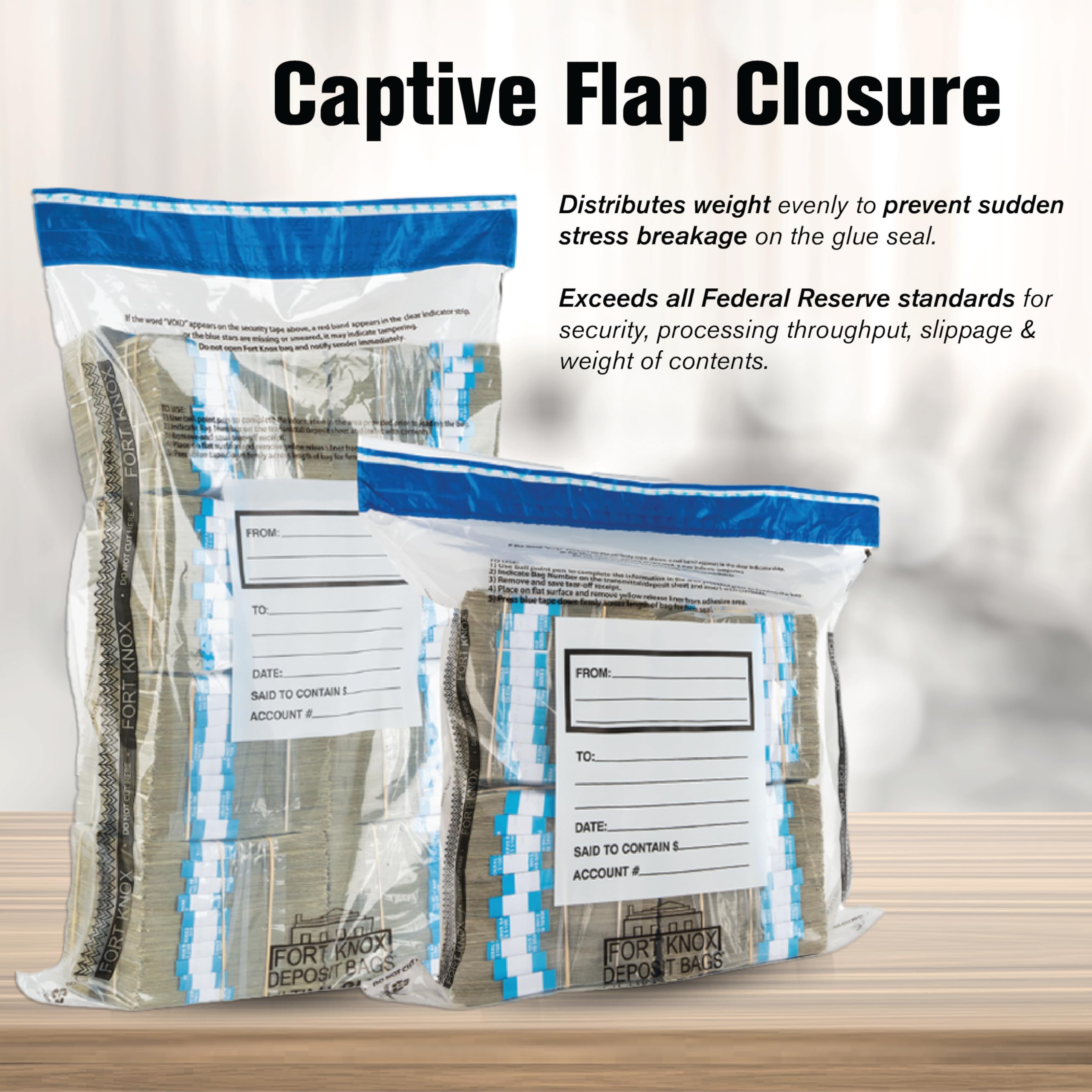 Amazon | クリア 不正開封防止バッグ - 9 x 12 フォートノックス デポジットバッグ - 50枚パック | 集金袋 |  文房具・オフィス用品