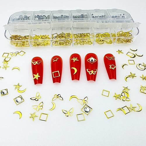 Miniatura 8 de Juego de 240 piezas de diamantes de imitación para uñas diamantes de imitación de cristal AB con parte trasera plana mezcla de 12 estilos joyas de